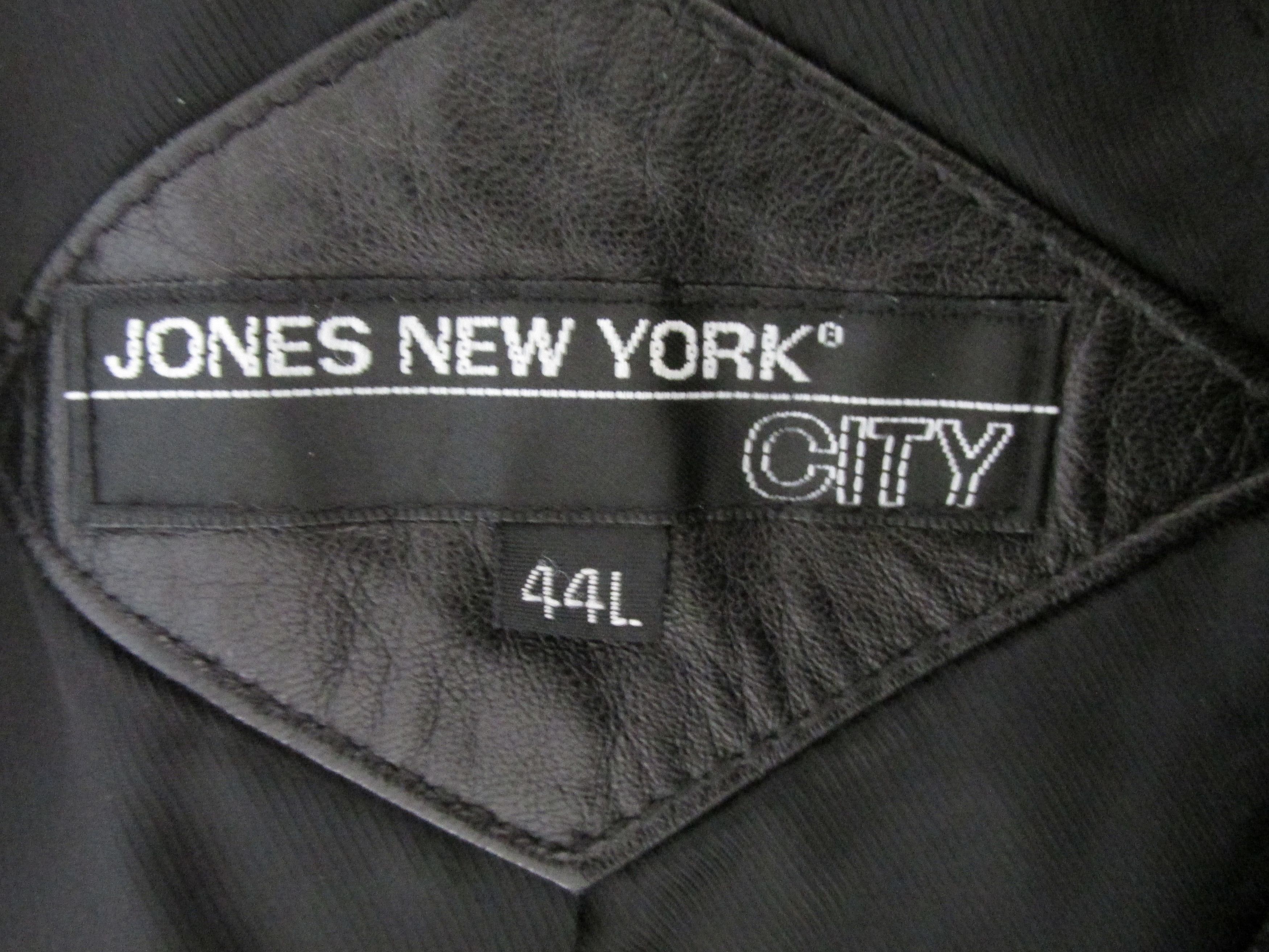 Jones New York Jones NY Men's Leather Jacket/Coat Size 44L Size US XL / EU 56 / 4 - 2 Thumbnail