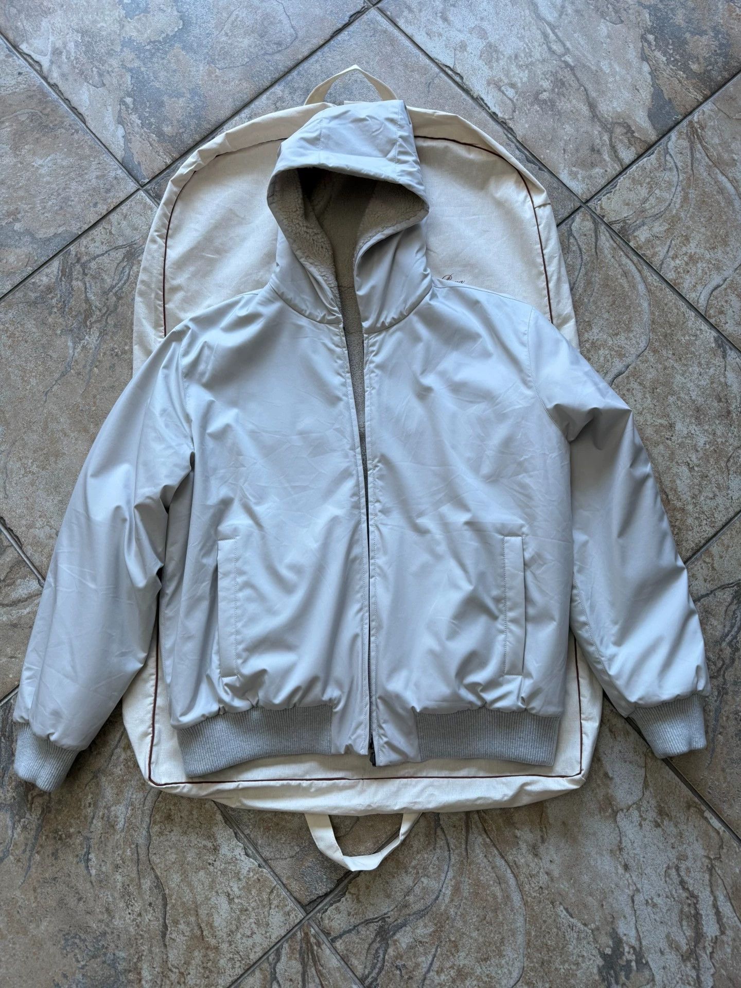 Loro Piana Thick Cashmere Rain Jacket Loro Piana XXL GreenStorm Size US XXL / EU 58 / 5 - 1 Thumbnail