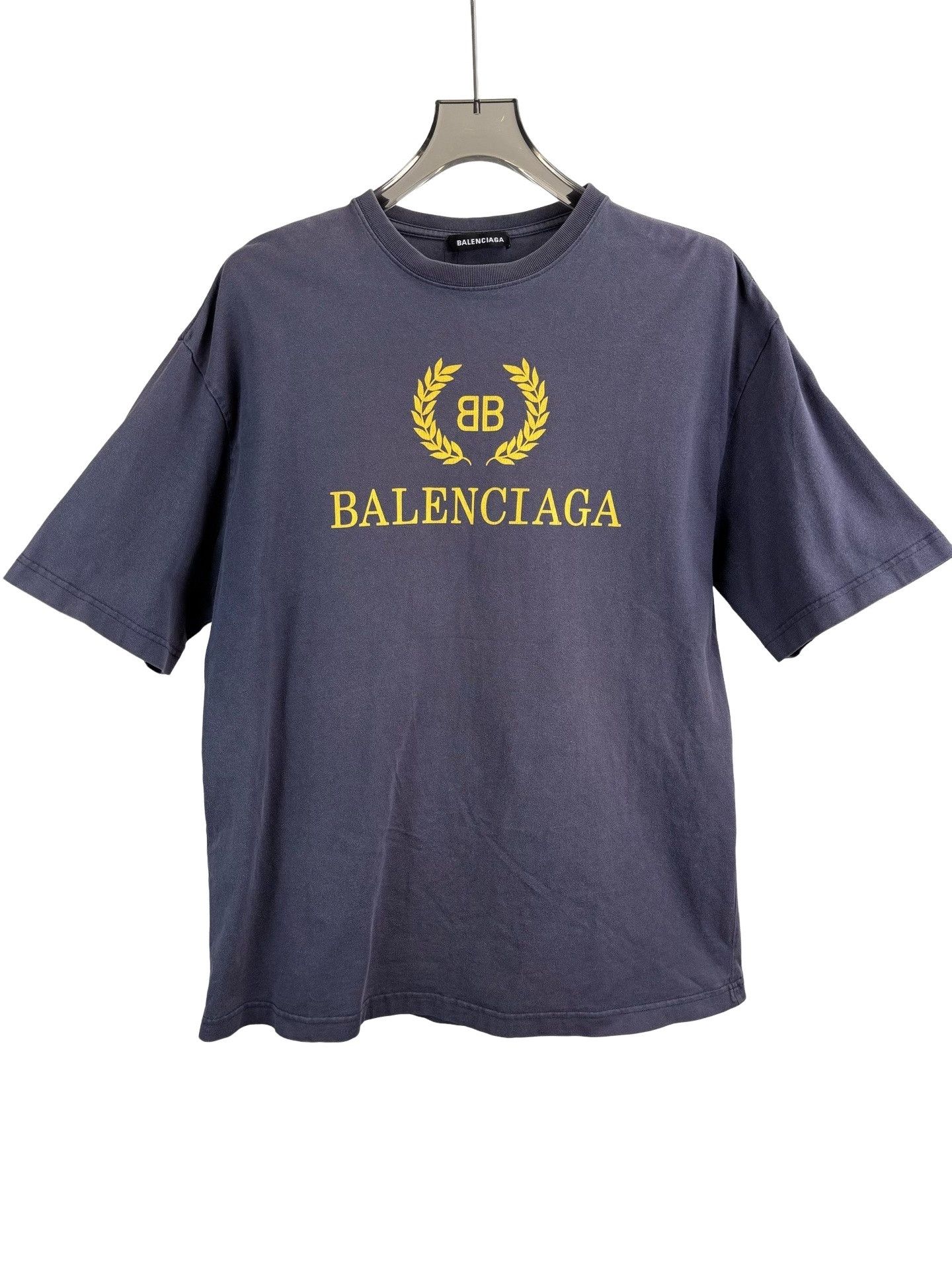 Balenciaga Balenciaga Laurel Wreath Logo T-Shirt S Size US S / EU 44-46 / 1 - 1 Thumbnail