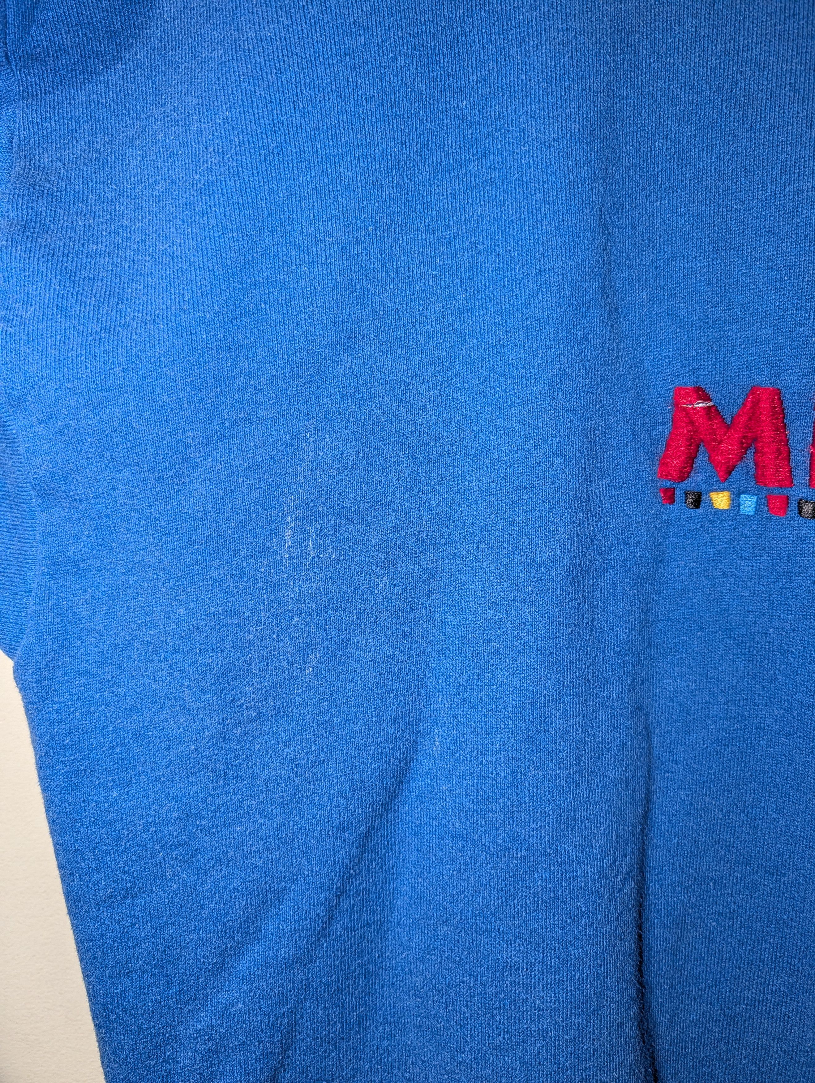 Disney Vintage Disney Mickey Mouse Embroidered Sweatshirt Blue 90s Size US M / EU 48-50 / 2 - 7 Thumbnail