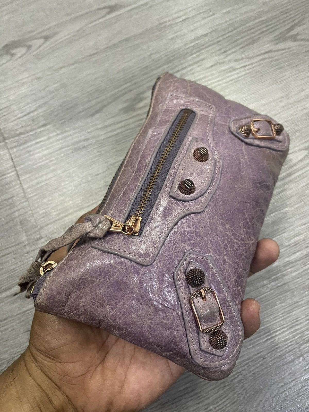 Balenciaga Balenciaga City purple leather Wallet Size ONE SIZE - 6 Thumbnail