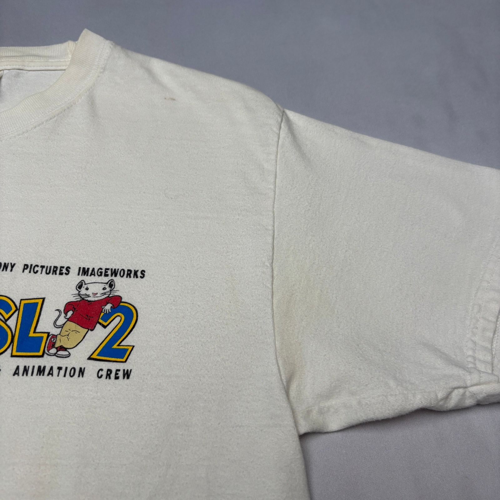 Hanes × Vintage VTG Stuart Litle 2 VFX Animation Crew Medium Sony Pictures Size US M / EU 48-50 / 2 - 8 Thumbnail