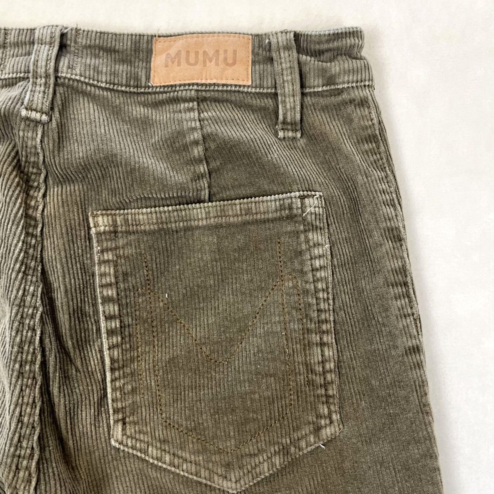 Show Me Your MuMu Show Me Your MuMu Pants Womens Green Corduroy Ankle Casual Pockets Cuffed Size 28" / US 6 / IT 42 - 7 Thumbnail