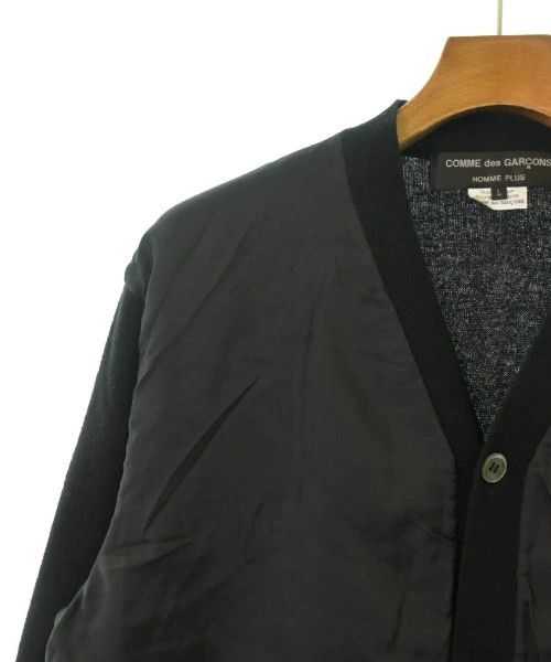 Comme des Garcons Homme Plus Sweater Cardigan Wool Button Up V-neck Plain Black Size US L / EU 52-54 / 3 - 3 Thumbnail