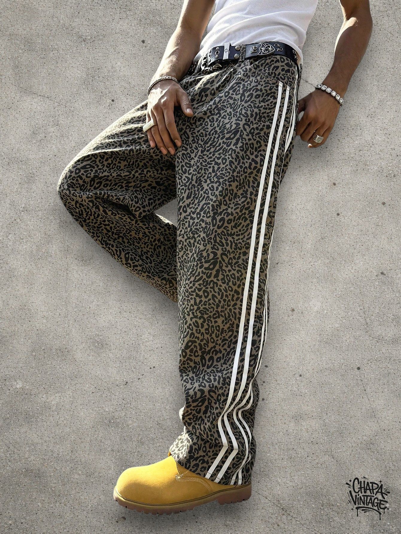 Japanese Brand Leopard striped jeans Size US 32 / EU 48 - 3 Thumbnail