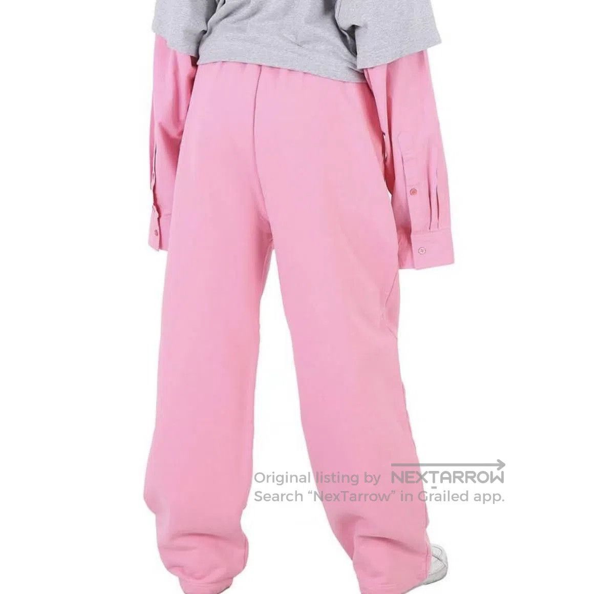 Balenciaga balenciaga pink embroidered logo sweatpants. Size US 44 / EU 60 - 6 Thumbnail