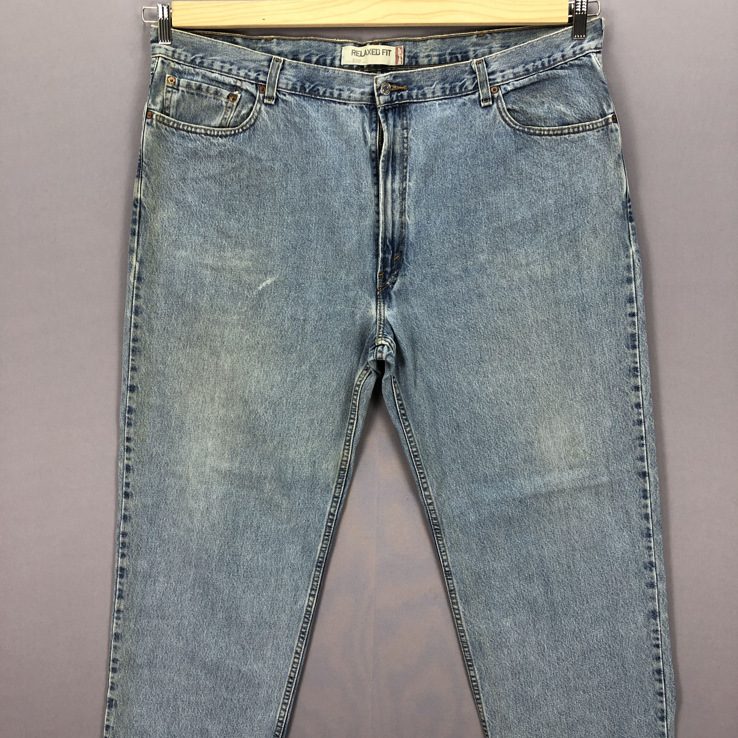 Levi's Vintage Levis Light Wash Faded Jeans Levi's 550 Baggy Denim Size US 44 / EU 60 - 3 Thumbnail
