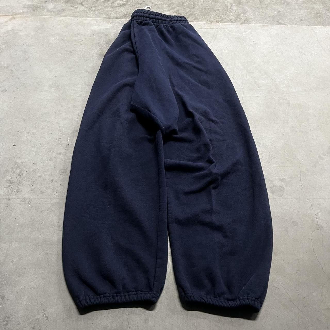 Japanese Brand × Vintage Vintage Y2K/2000s Baggy fit Navy Blue Sweatpants! Size US 36 / EU 52 - 2 Thumbnail