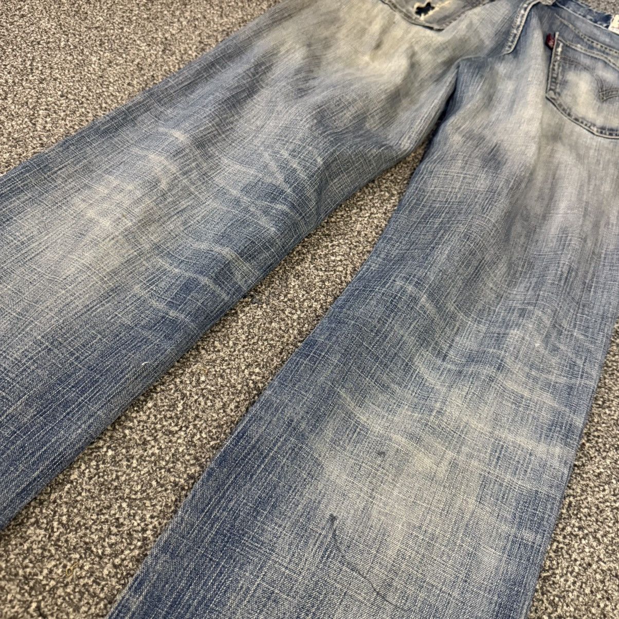 Seditionaries 🔥 Y2K Distressed J950 WideLeg Thrashed Denim Size US 32 / EU 48 - 7 Thumbnail