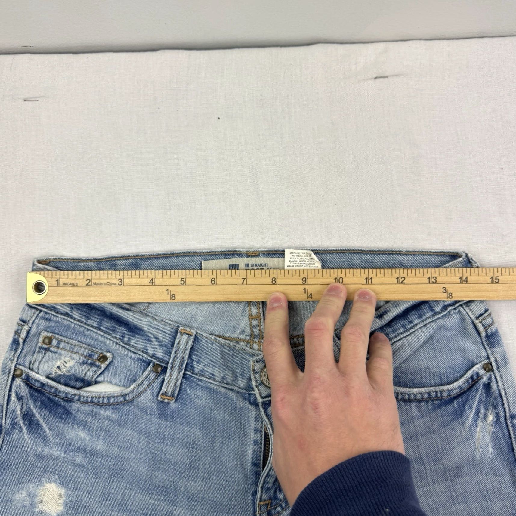 Gap VINTAGE Gap Jeans Womens Bootcut Regular 2 Blue 31.5in 90s Y2K Hipster Punk Straight Rise Low Inseam 6.5-8.5in Zip Solid"} Size 26" / US 2 / IT 38 - 7 Thumbnail