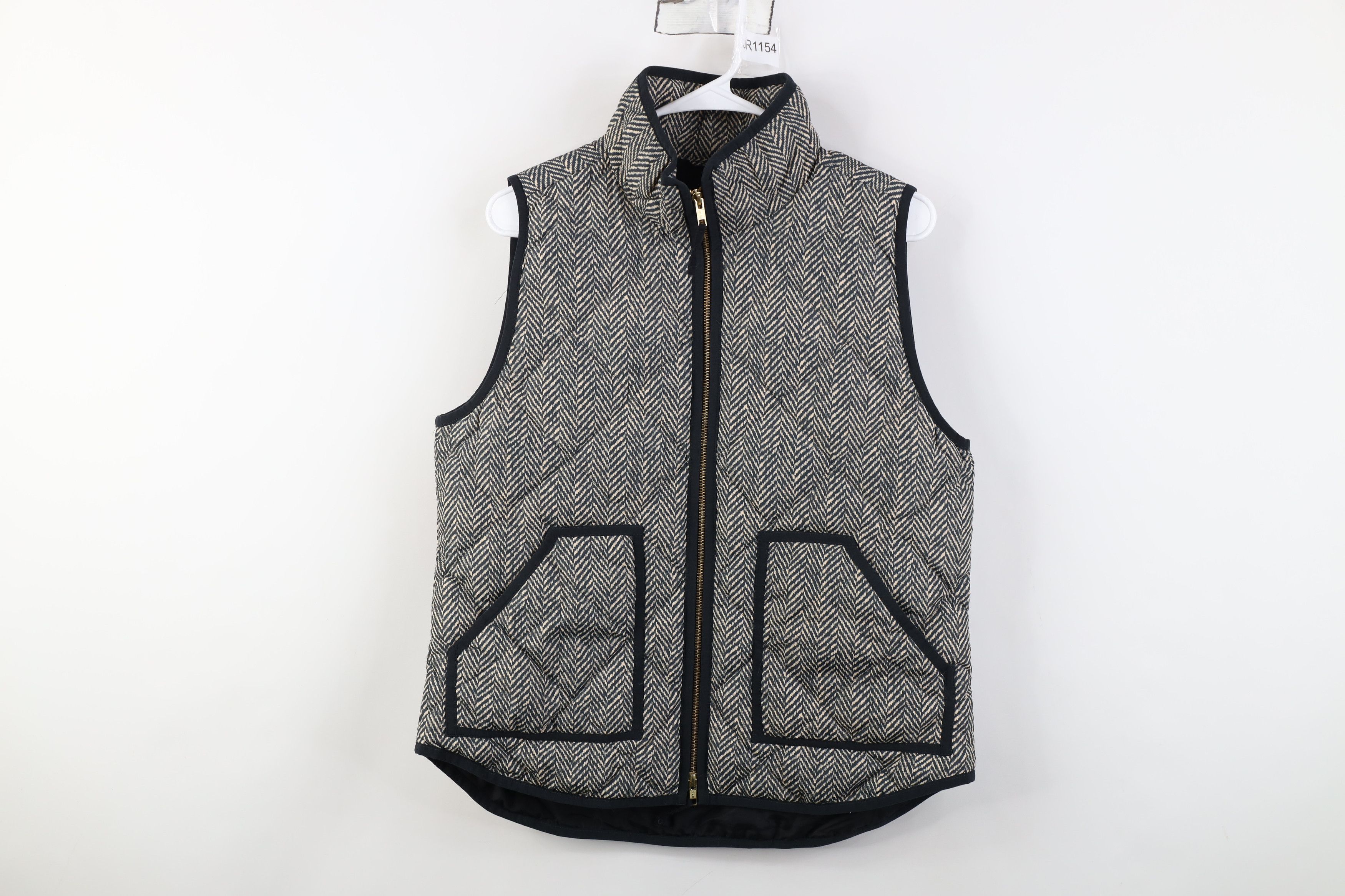 J.Crew J Crew Insulated Herringbone Full Zip Puffer Vest Jacket Size M / US 6-8 / IT 42-44 - 1 Thumbnail