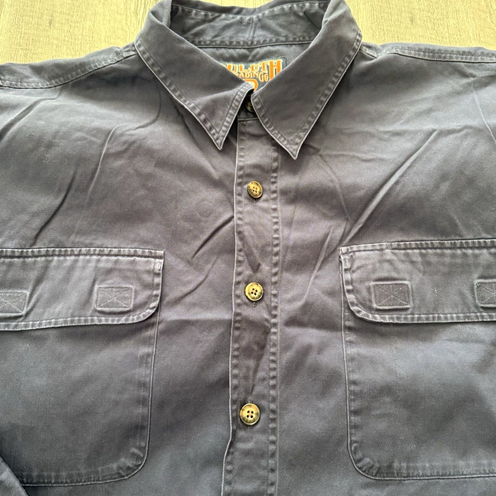 Vintage Duluth Shirt Mens 2XL Blue Long Sleeve Twill Button Up Workwear Cotton Size US XXL / EU 58 / 5 - 3 Thumbnail