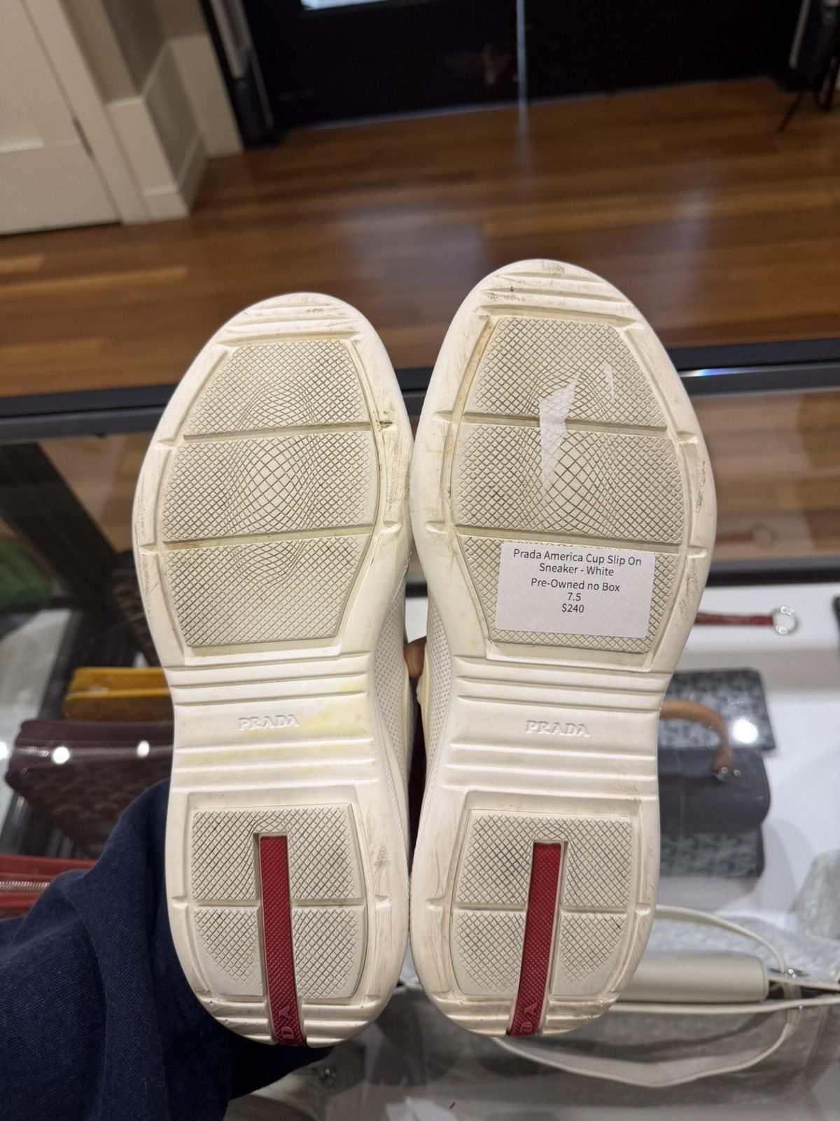 Prada Prada America Cup Slip On Sneaker - White Size US 7 / EU 40 - 8 Thumbnail