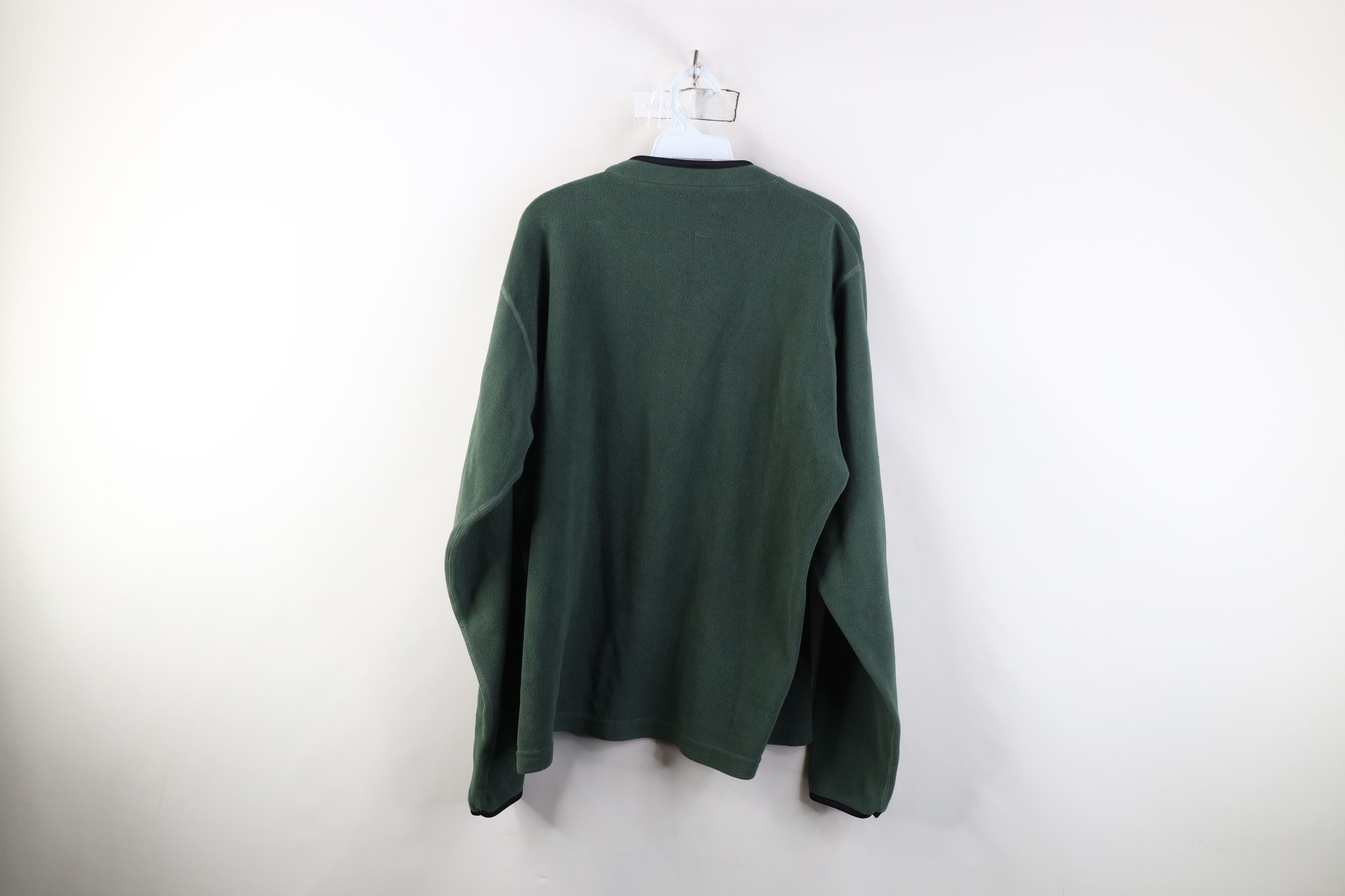 Vintage Vintage 90s Y2K Streetwear Blank Fleece Sweater Green Size US M / EU 48-50 / 2 - 11 Thumbnail