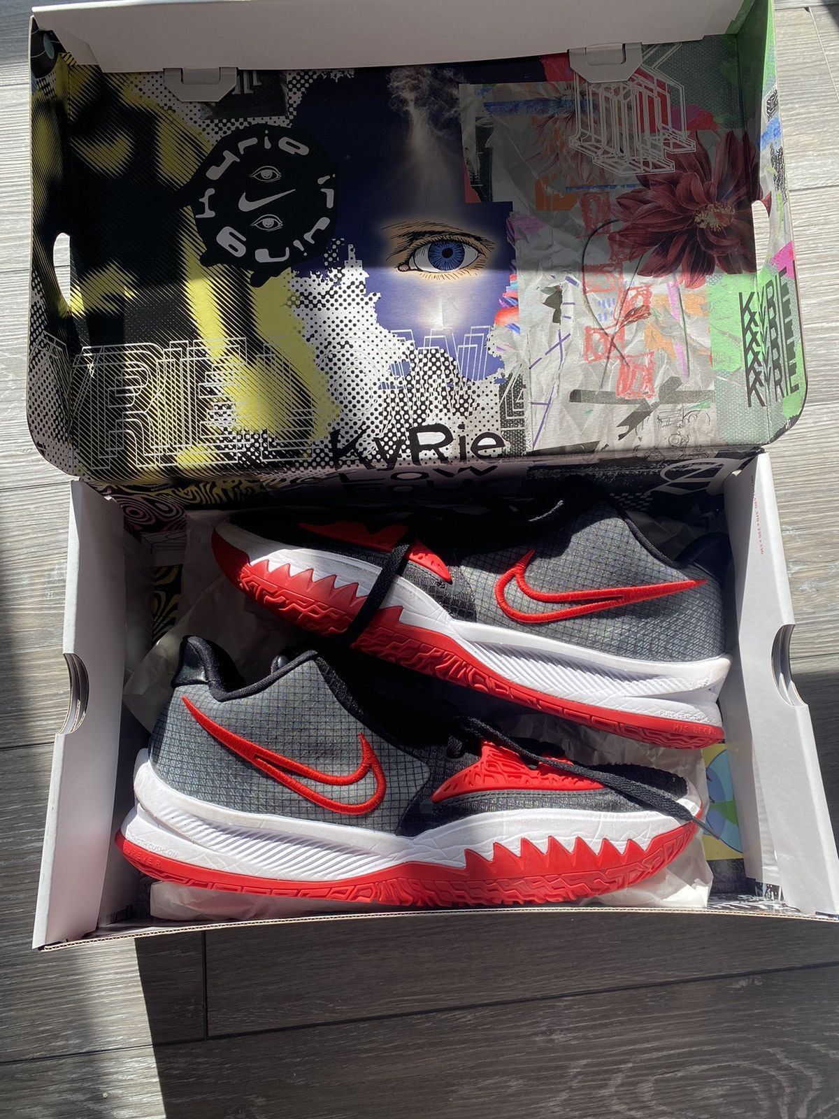 image of Nike Kyrie Low 4 Tb Bred Shoes, Men's (Size 12.5)