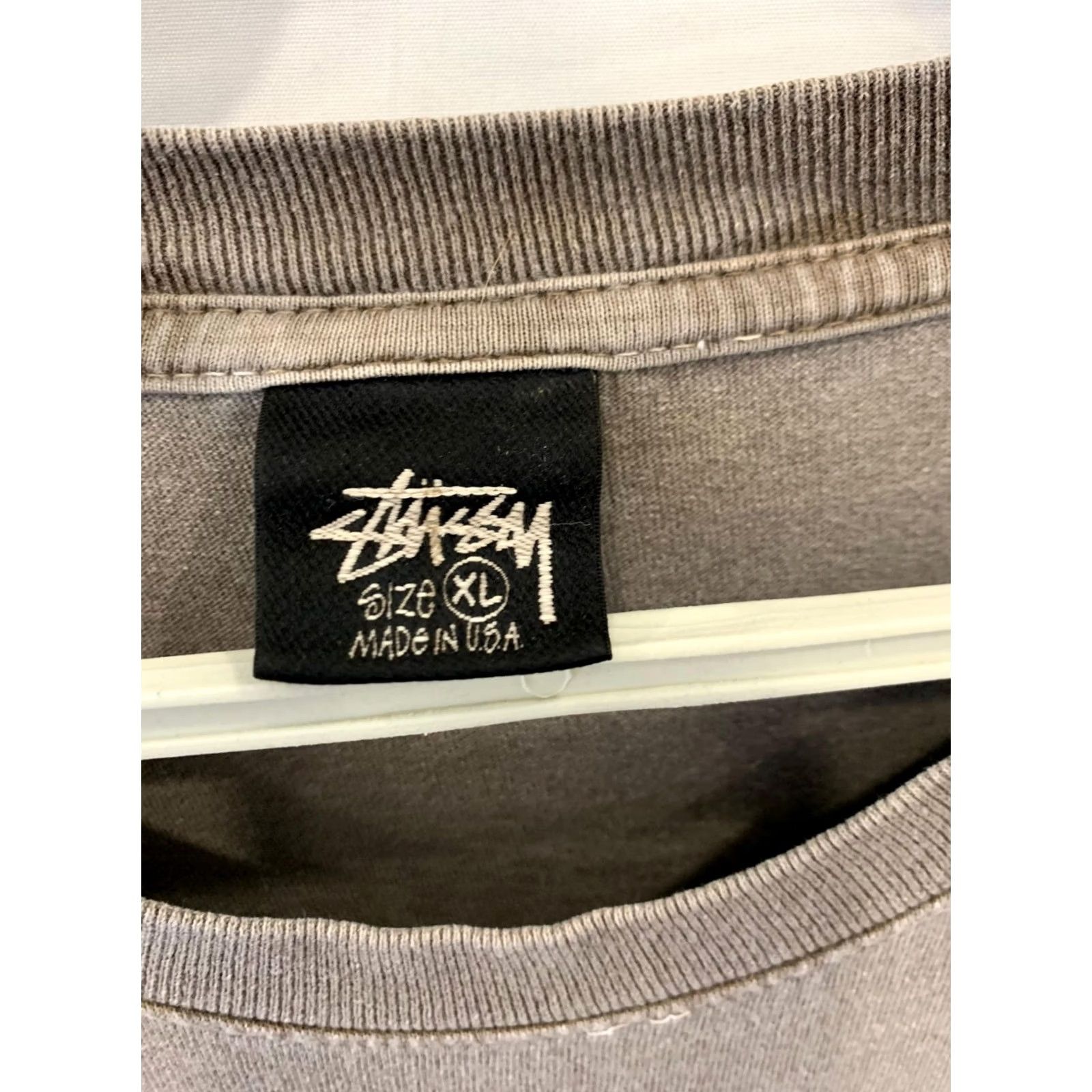 Vintage VINTAGE Stüssy T-Shirt XL Gray 90s Made in USA Surf Graphic Front Script Back Surf Photo Mens XL Logo Size US XL / EU 56 / 4 - 3 Thumbnail
