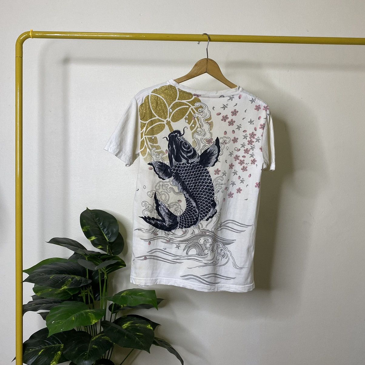 Ed Hardy × Japanese Brand Cure All Koi Fish Sukajan Ed Hardy Karakuri Style Tee Size US S / EU 44-46 / 1 - 1 Thumbnail