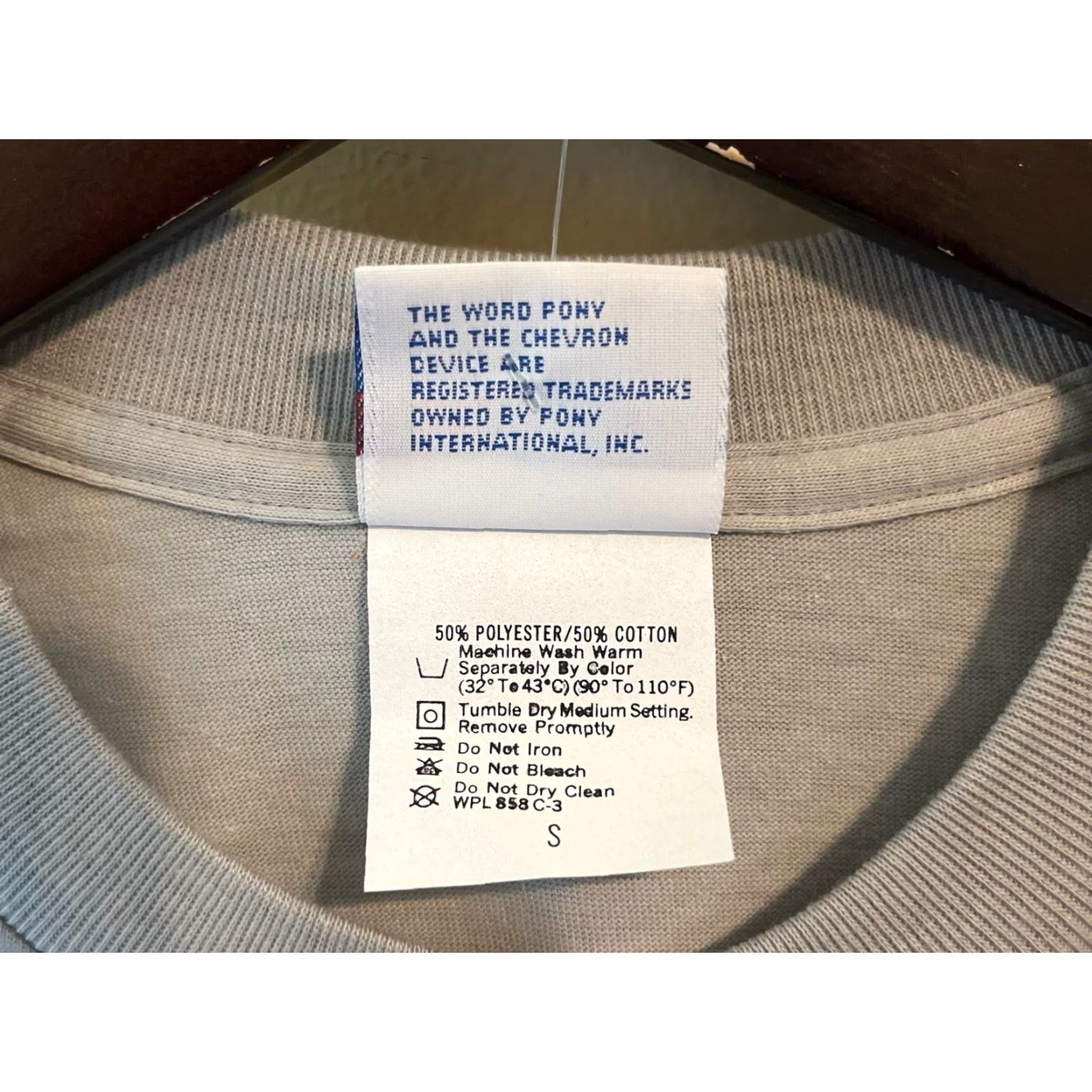 PONY VINTAGE PONY T-SHIRT Mens Small Gray 90s Made in USA Deadstock NWT Size US S / EU 44-46 / 1 - 7 Thumbnail
