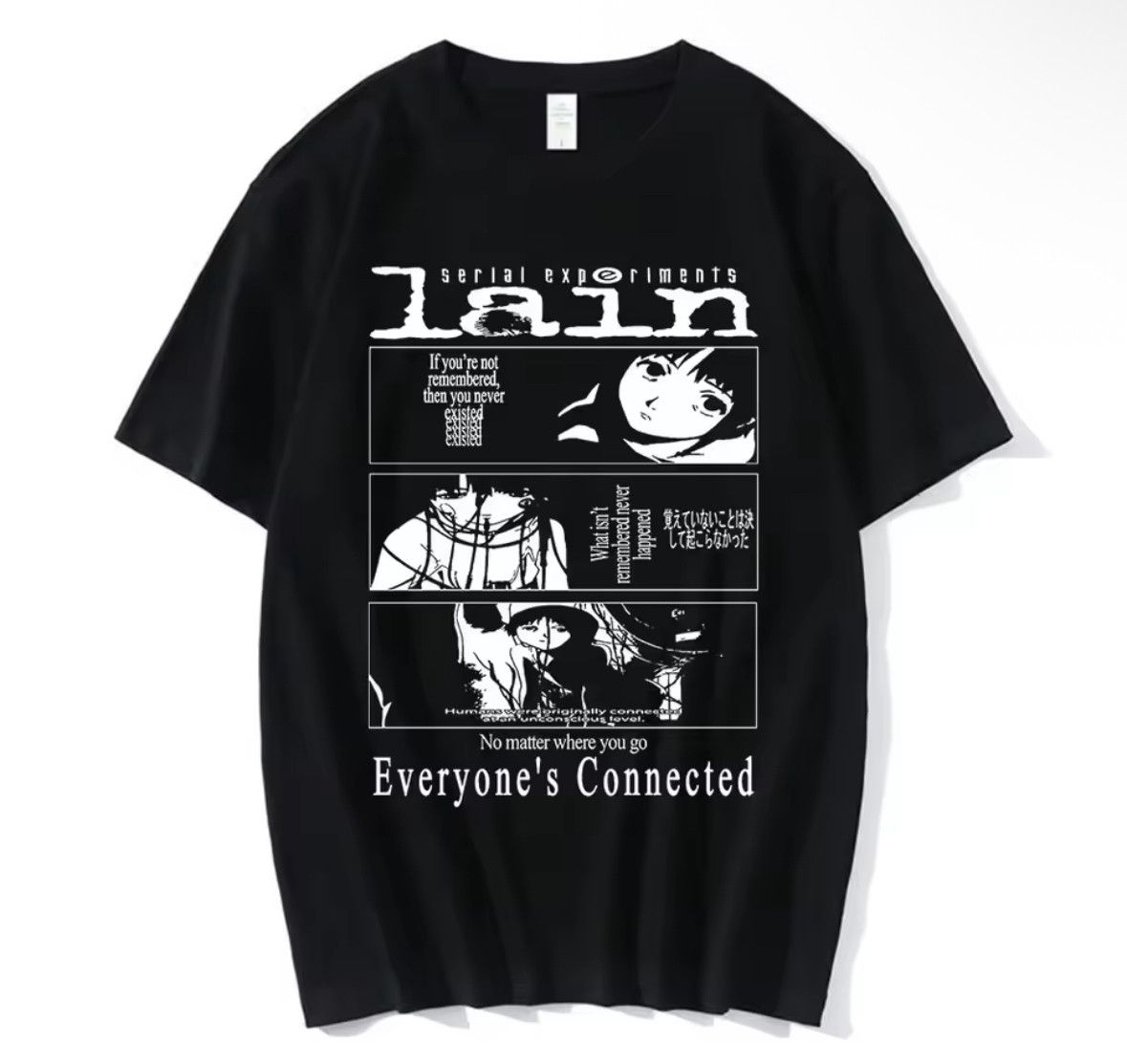 Japanese Brand Anime Y2K Serial Experiments Lain Short Sleeve T-Shirt Size US L / EU 52-54 / 3 - 1 Thumbnail