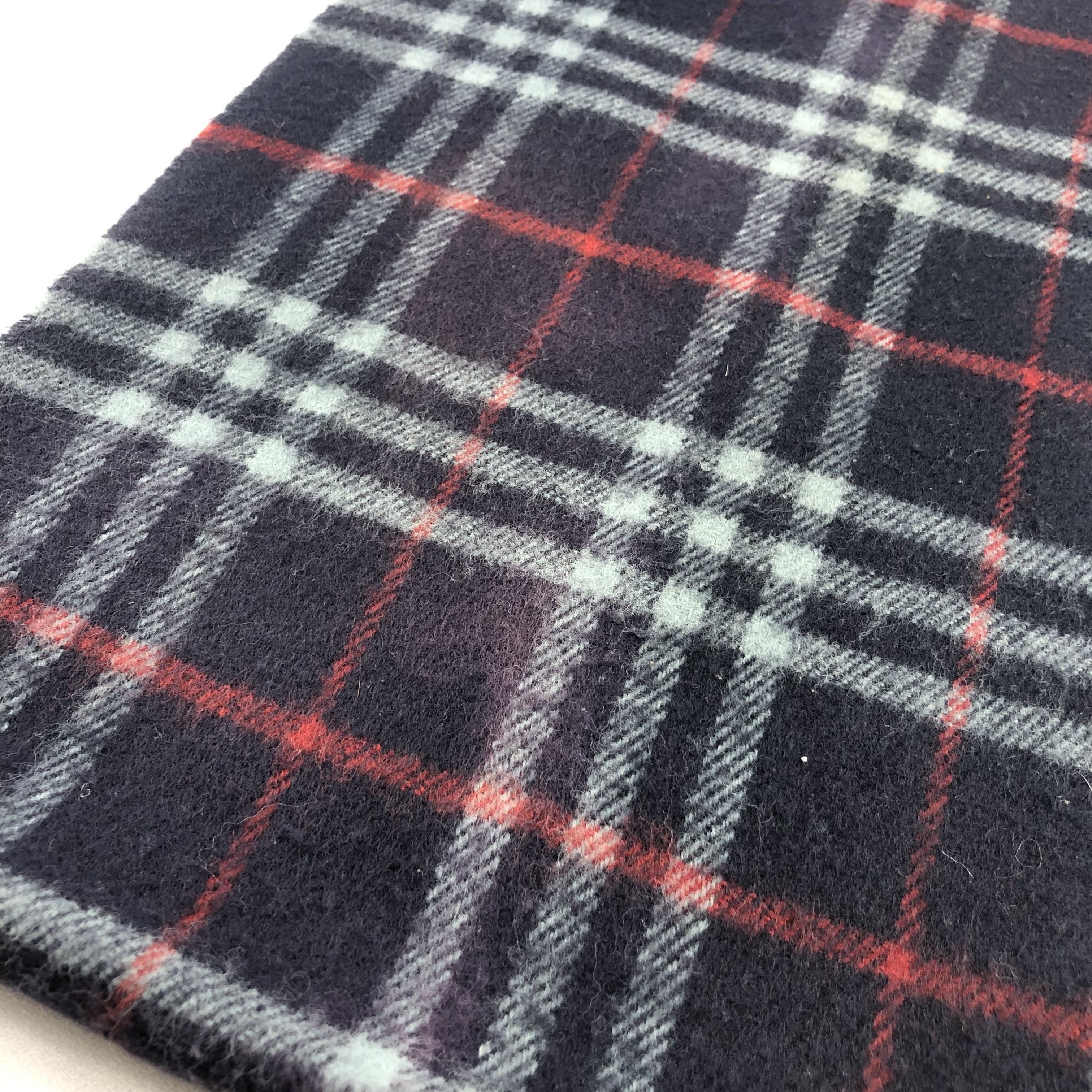 Burberry Burberrys Nova Check Blue Wool Scarf Muffler V996 Size ONE SIZE - 8 Thumbnail