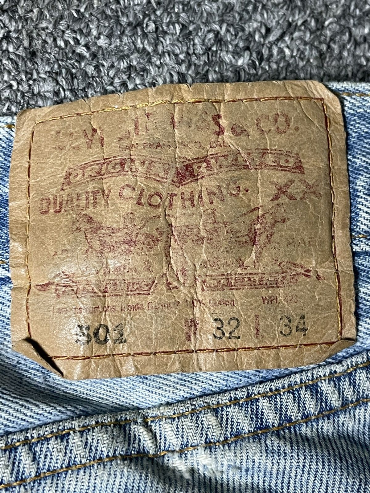 Levi's Vintage Clothing × Vintage Vintage LEVIS Men’s Ripped Jeans (91) Size US 32 / EU 48 - 15 Thumbnail