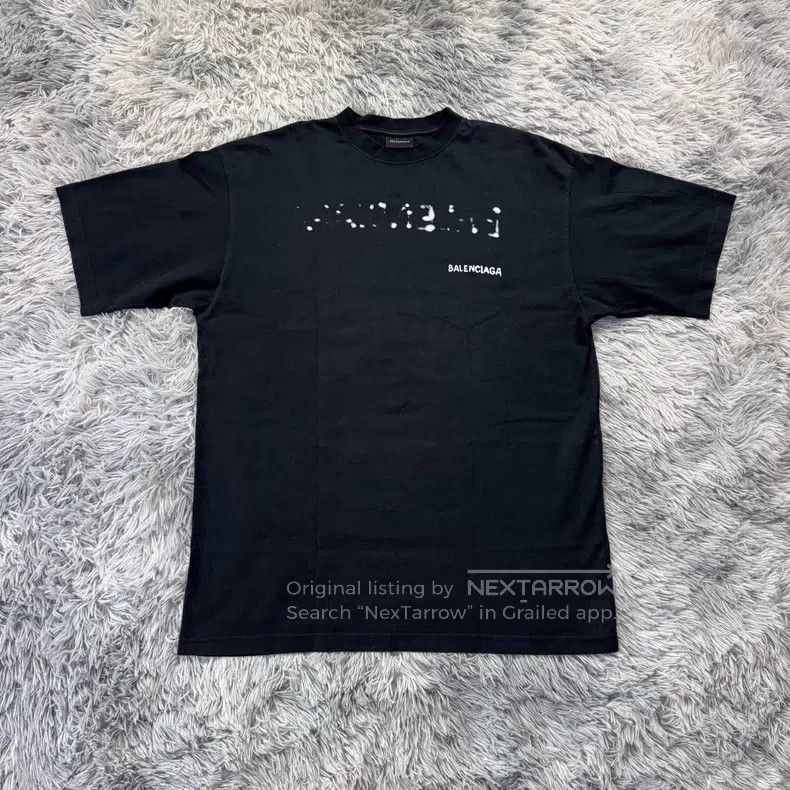 Balenciaga Balenciaga Blurred font short sleeve Size US S / EU 44-46 / 1 - 1 Thumbnail
