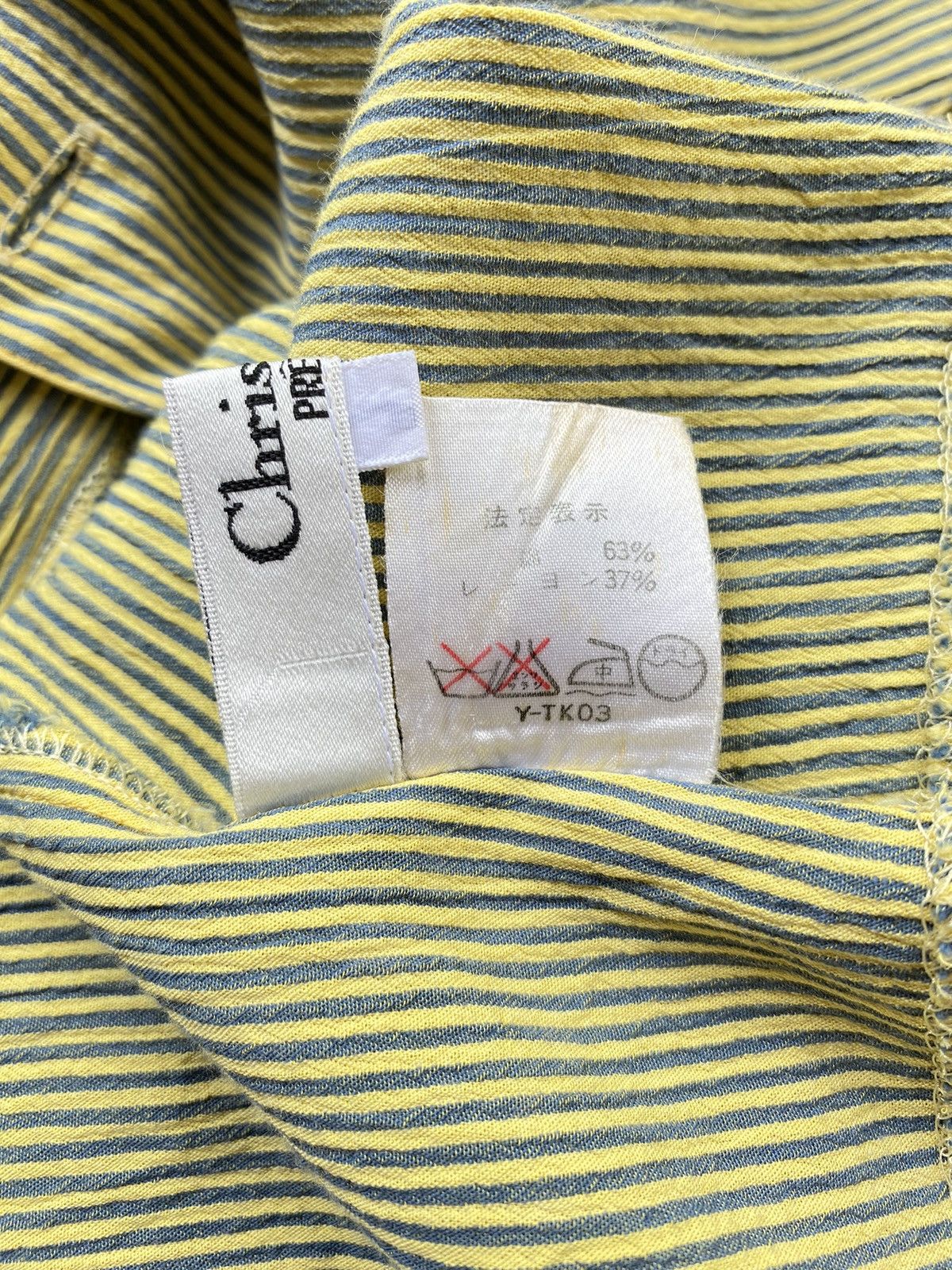 Christian Dior Monsieur Vintage Christian Dior CD Pinstripe Blouse Size L / US 10 / IT 46 - 3 Thumbnail