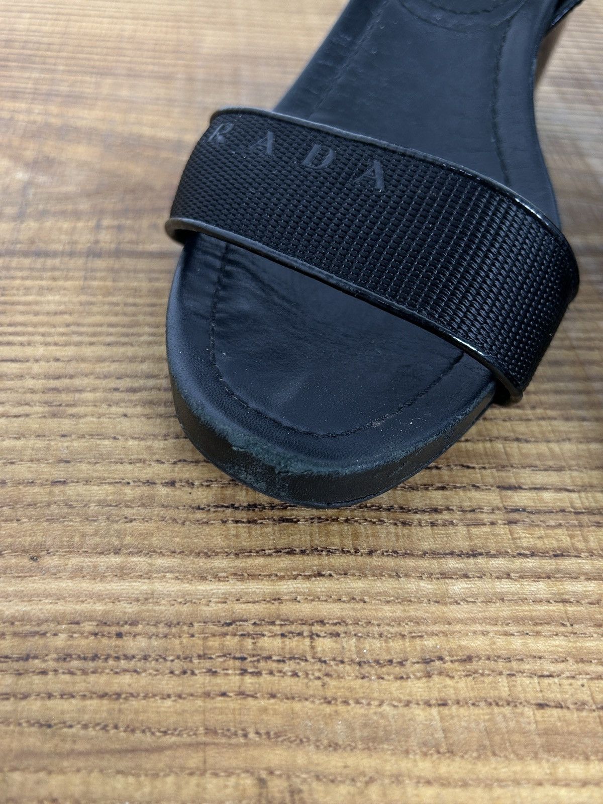 Prada Prada Logo Patch Platform Heeled Sandals Size 38.5 Size US 8.5 / IT 38.5 - 5 Thumbnail