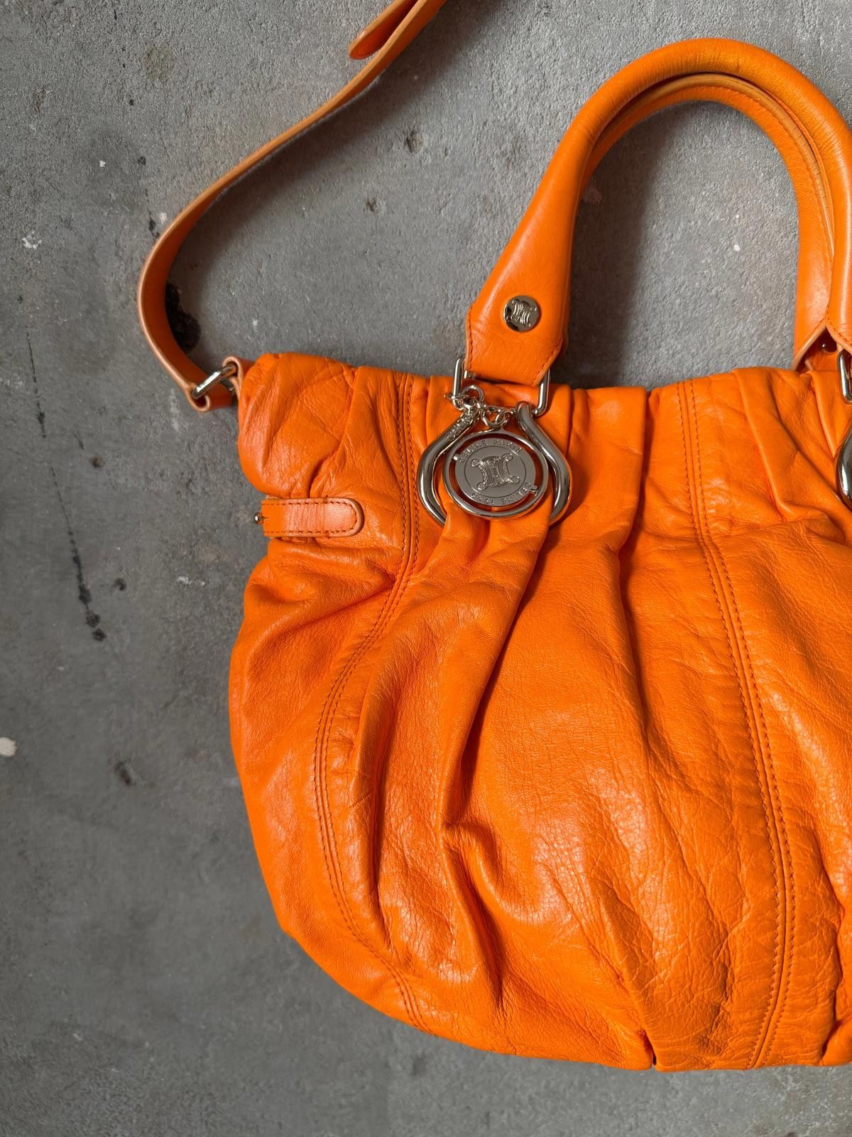 Celine Celine 2Way Leather Shoulder Bag Orange Size ONE SIZE - 2 Thumbnail