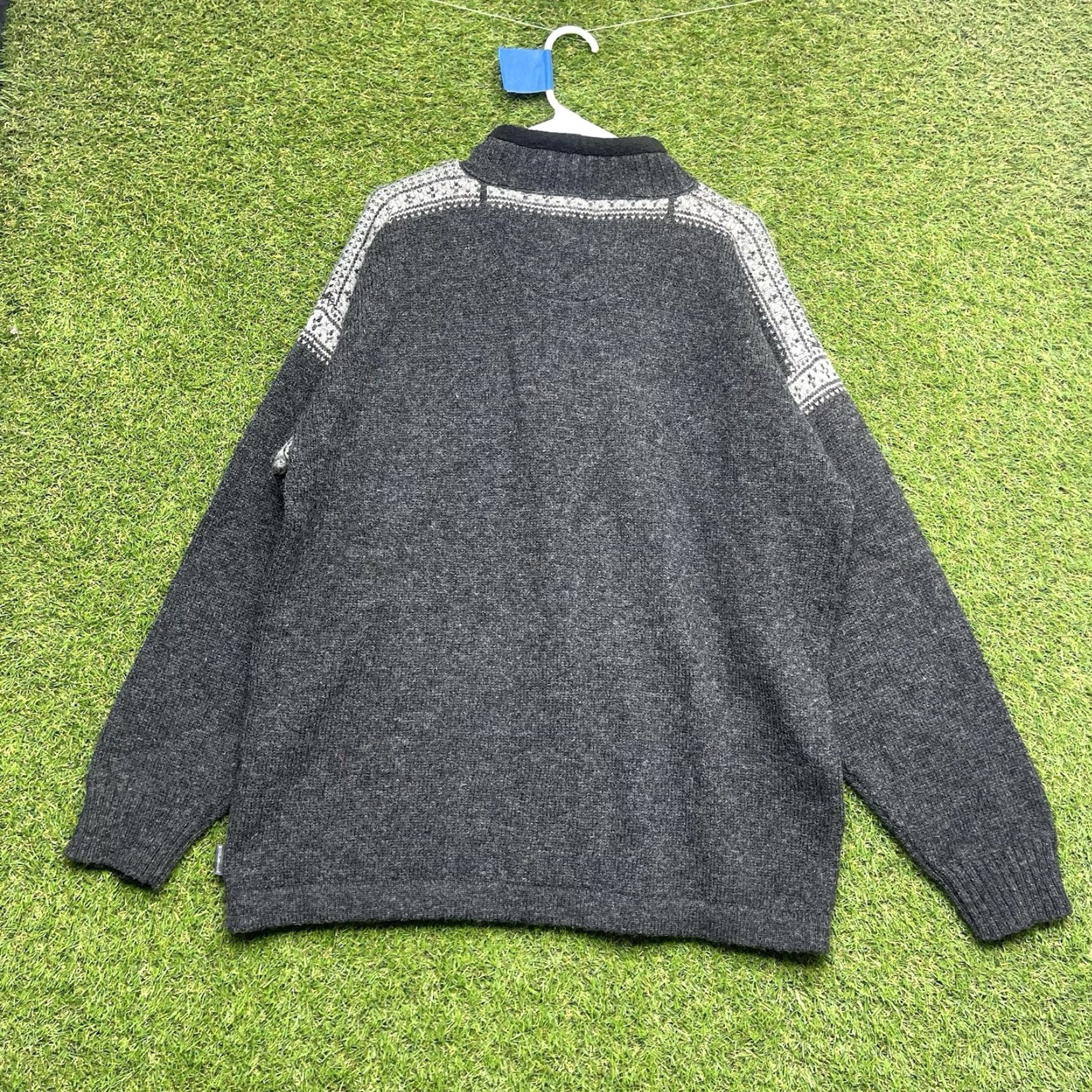 Vintage VINTAGE Woolrich Sweater Mens XL Knit Heather Grey 1/4 Zip 100% Wool Fisherman Geometric 90s Outdoor USA Mens Size US XL / EU 56 / 4 - 2 Thumbnail