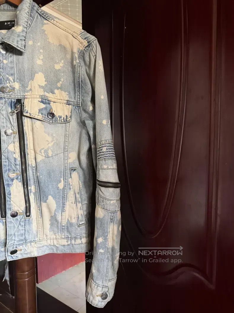 Amiri Amiri Dyed ink splashed destroyed denim jacket Size US S / EU 44-46 / 1 - 3 Thumbnail