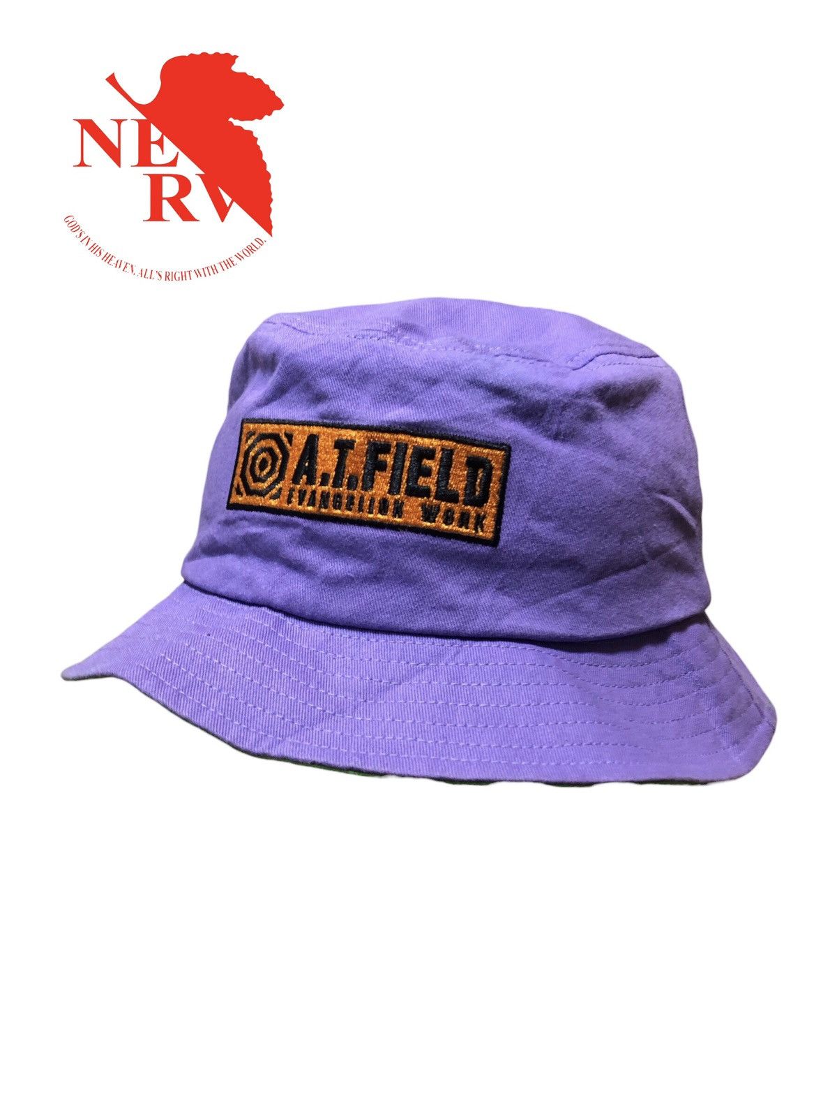 Anime × Japanese Brand Nerv Evagelion Work A.T Field By Khara Bucket Hats Size ONE SIZE - 1 Thumbnail