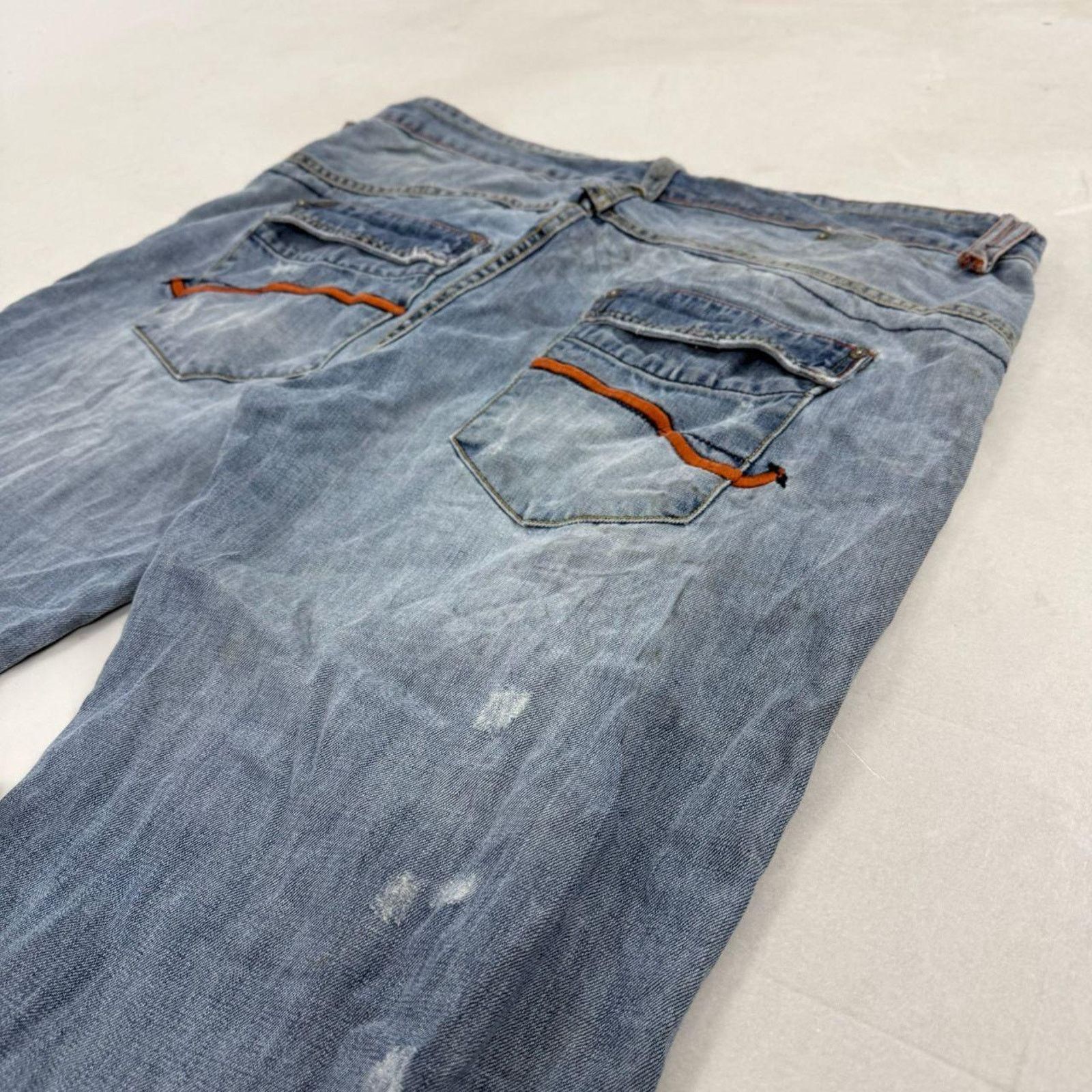 Japanese Brand × Pepe Jeans × Vintage Vintage y2k pepe baggy wide leg embroidered skater jeans Size US 42 / EU 58 - 2 Thumbnail