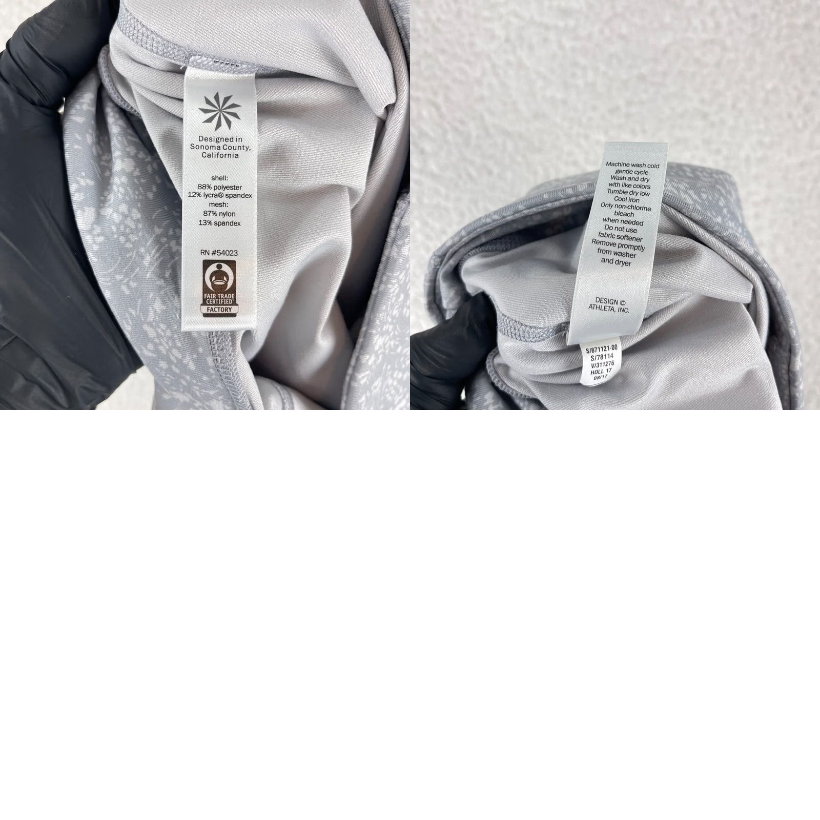 Athleta Athleta Gray Full Length Ankle Leggings Womens Stretch Yoga Small Size 28" / US 6 / IT 42 - 9 Thumbnail