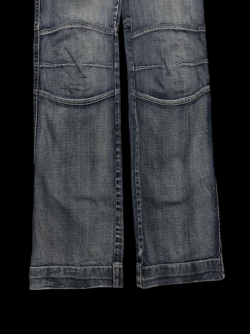 Tornado Mart Vintage 90s Style Japanese Denim Washed Distress Double knee Size US 31 - 8 Thumbnail