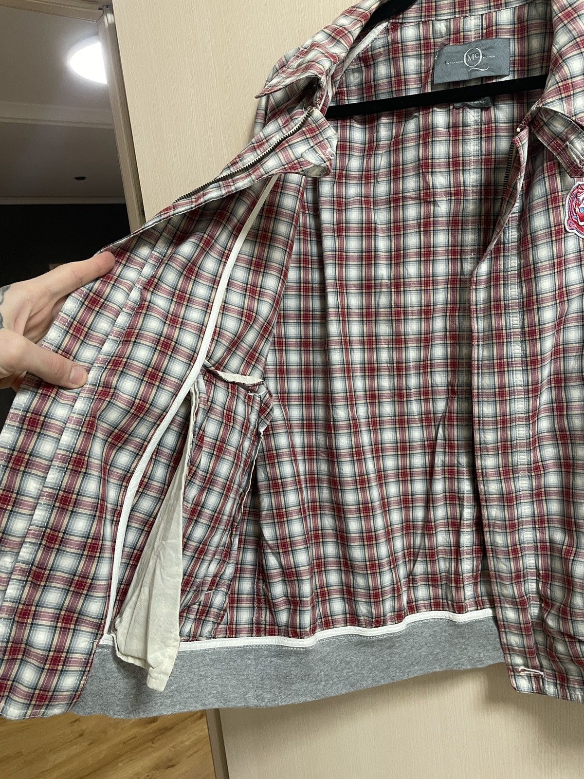 Alexander McQueen Alexander Mcqueen Cotton Bomber Jacket Check Pattern Size US M / EU 48-50 / 2 - 16 Thumbnail