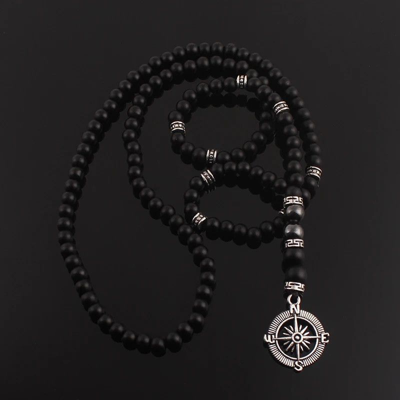 Jewelry Black Long Natural Stone Necklace Size ONE SIZE - 2 Thumbnail
