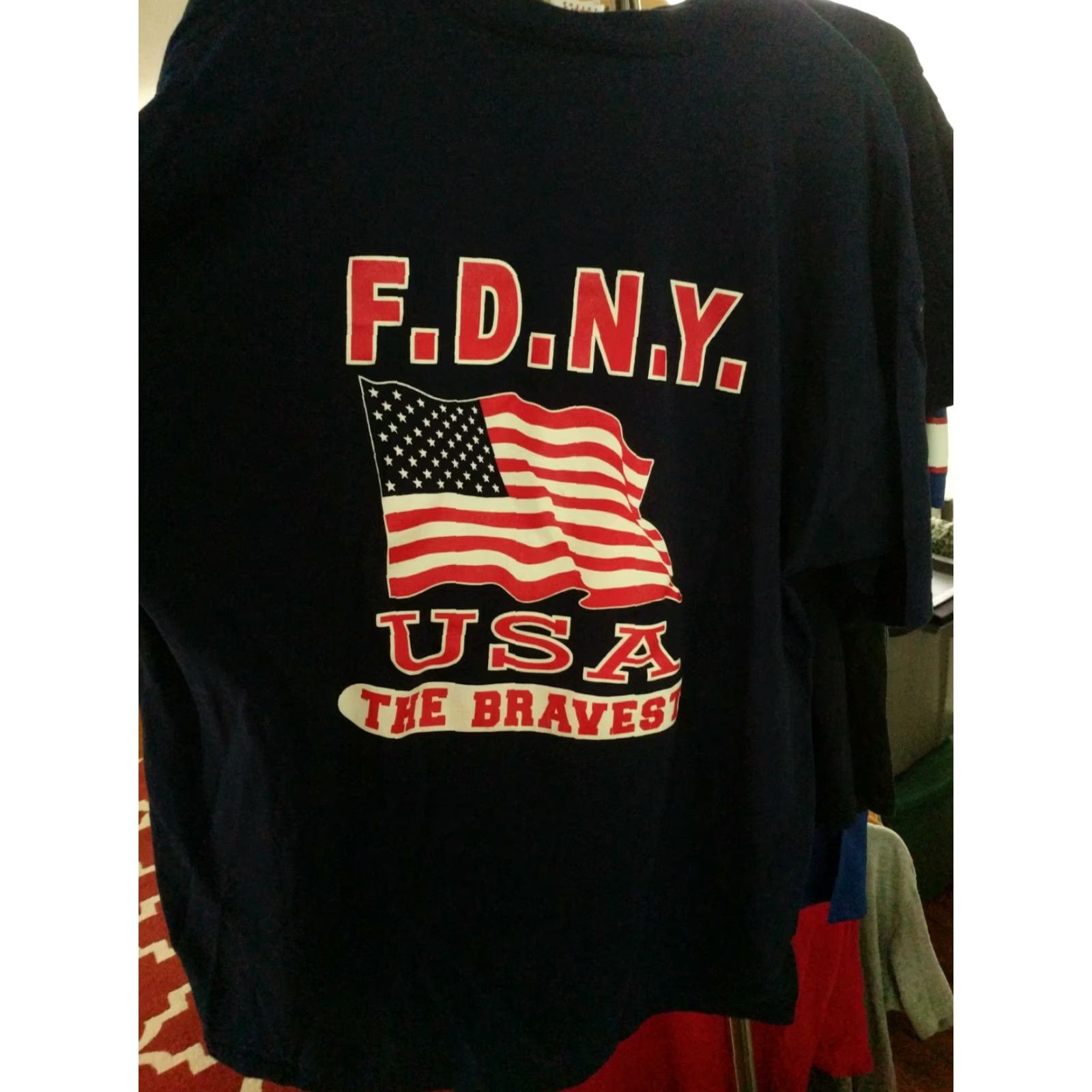 Fruit Of The Loom VINTAGE Fire Department Fire Buff 9/11 Brothers United 3XL t shirt Blue Fire Department Shirt 3XL Mens Size US XXL / EU 58 / 5 - 3 Thumbnail