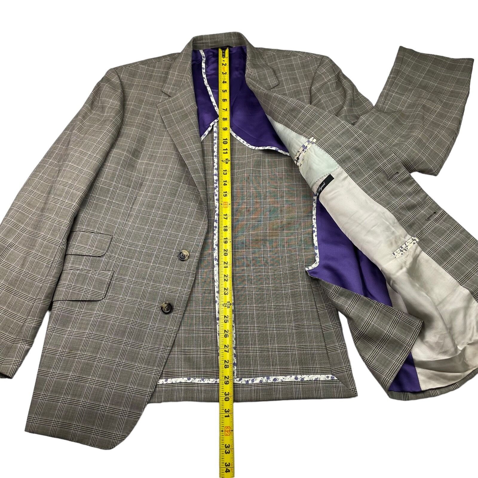 Paul Smith Paul Smith Men’s The Byard 100% Wool Unlined Blazer Beige Pl Size 44L - 13 Thumbnail