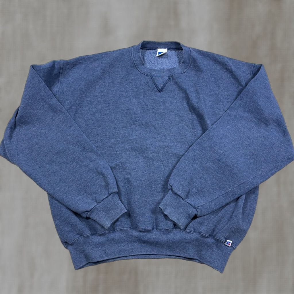 Russell Athletic VINTAGE Russell Sweatshirt Men XL Blue Crewneck Pullover Heavyweight 90s Hipster Retro Customary? Size US XL / EU 56 / 4 - 1 Thumbnail