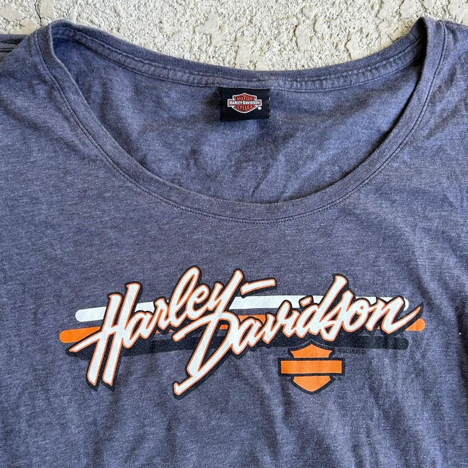 Harley Davidson Vintage Y2K Harley Davidson Short Sleeve Gray Tee. Sz M Size M / US 6-8 / IT 42-44 - 2 Thumbnail
