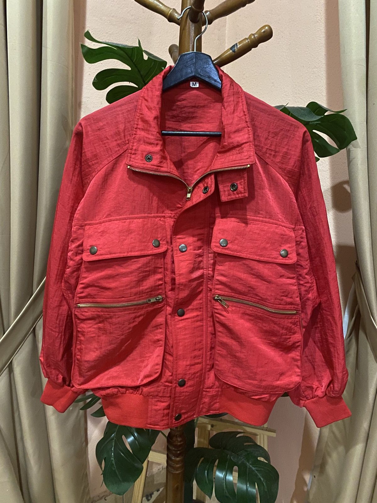 Issey Miyake 1980s Issey Miyake Skyline Yanmar Vintage Red Utility Jacket Size US M / EU 48-50 / 2 - 1 Thumbnail