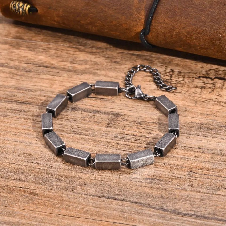 Other Stainless Steel Square Wristband Bracelet Handmade Size ONE SIZE - 3 Thumbnail