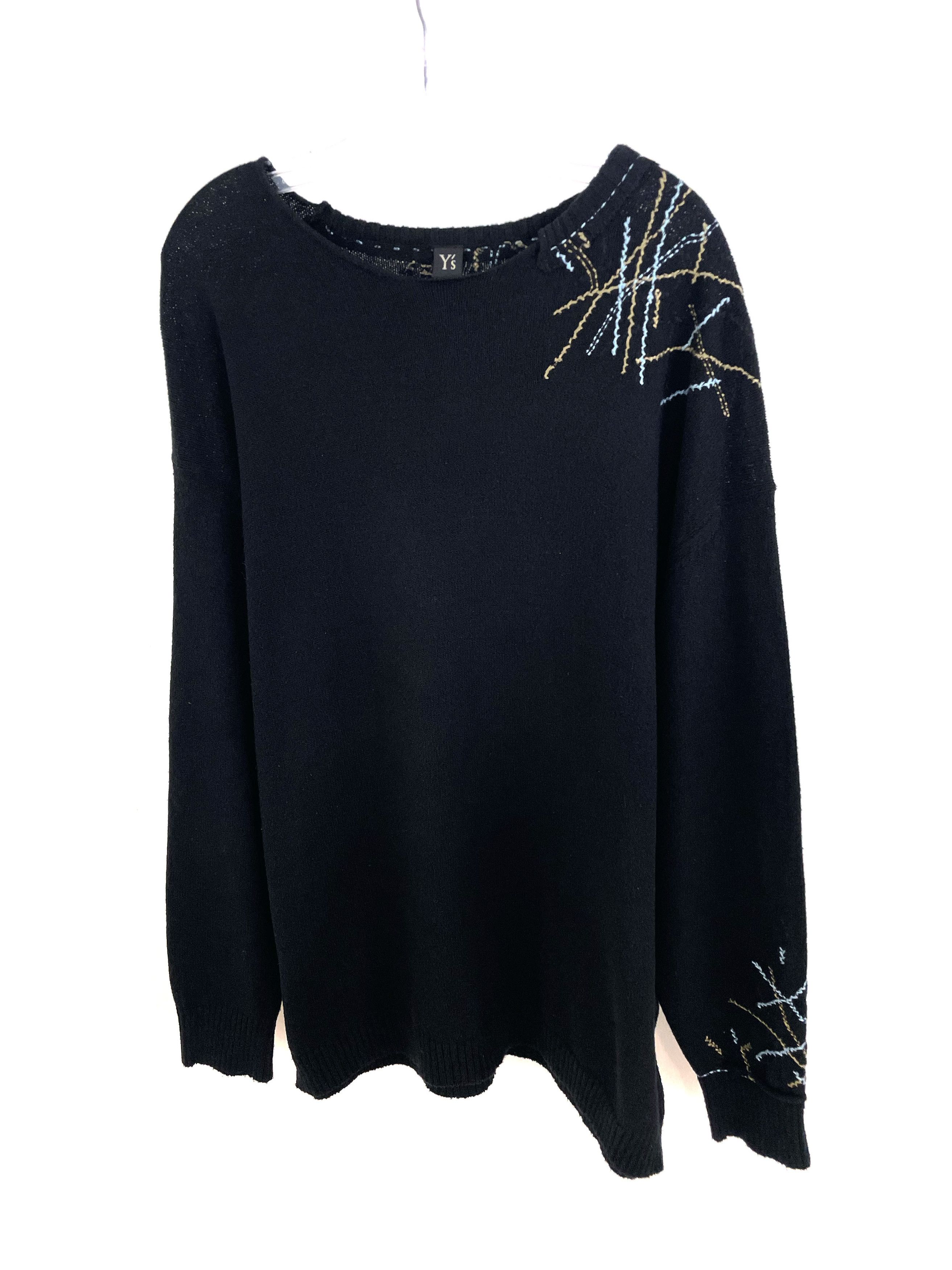 Yohji Yamamoto Contrast Stitch Knit Sweater Size US L / EU 52-54 / 3 - 2 Thumbnail