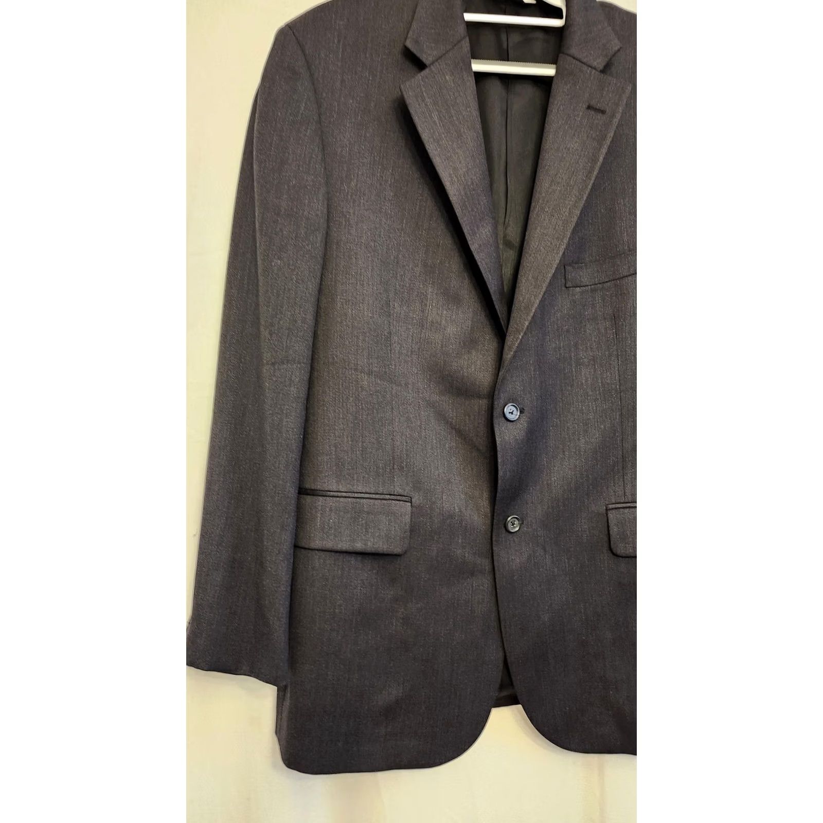 Pronto Uomo Pronto Uomo Blazer Mens 44R Gray 100% Wool Sport Coat Jacket Korea Business Size 44R - 4 Thumbnail