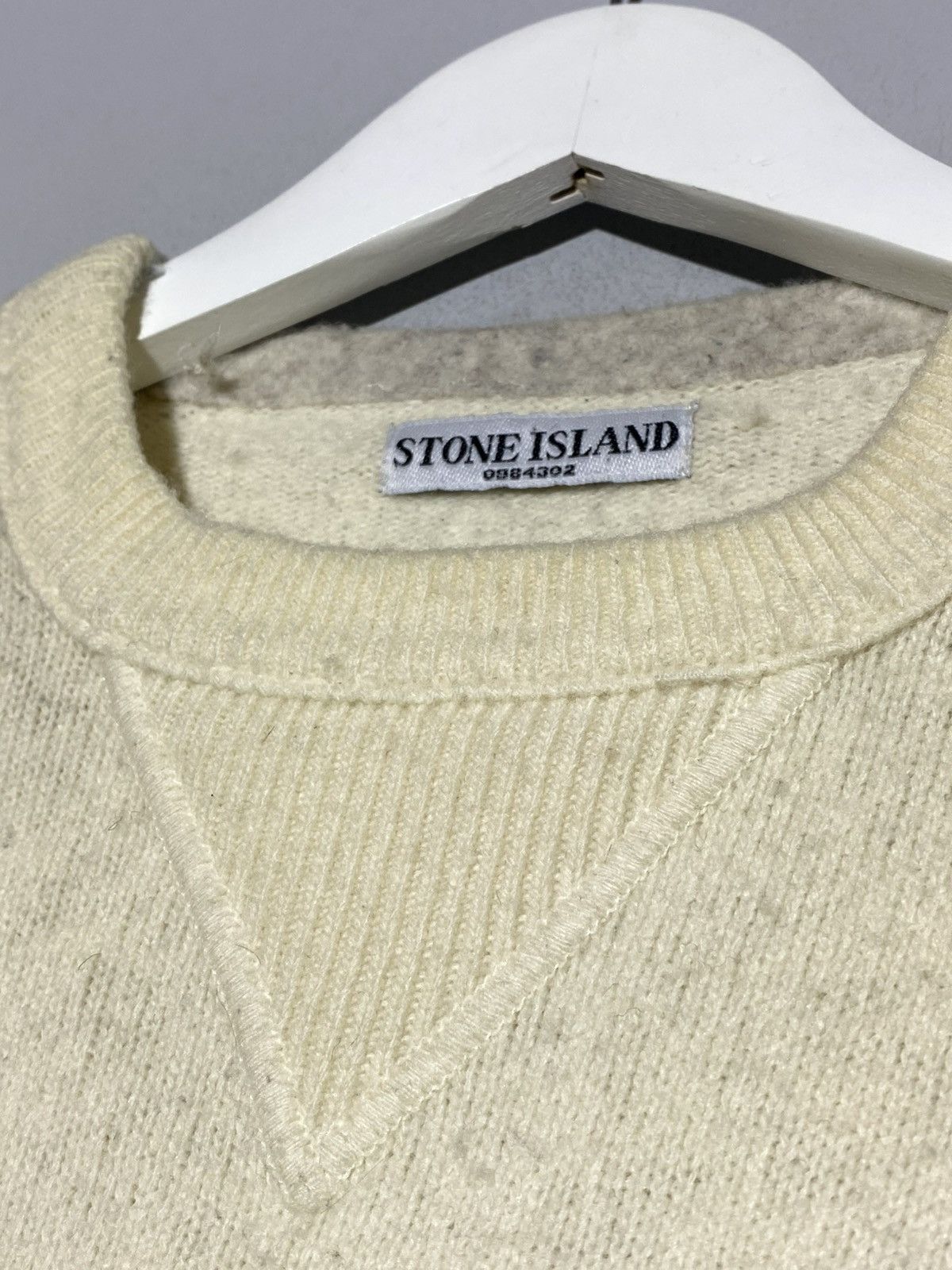 Stone Island Vintage Stone Island Wool Creamy Sweater Rare Item Size US S / EU 44-46 / 1 - 8 Thumbnail