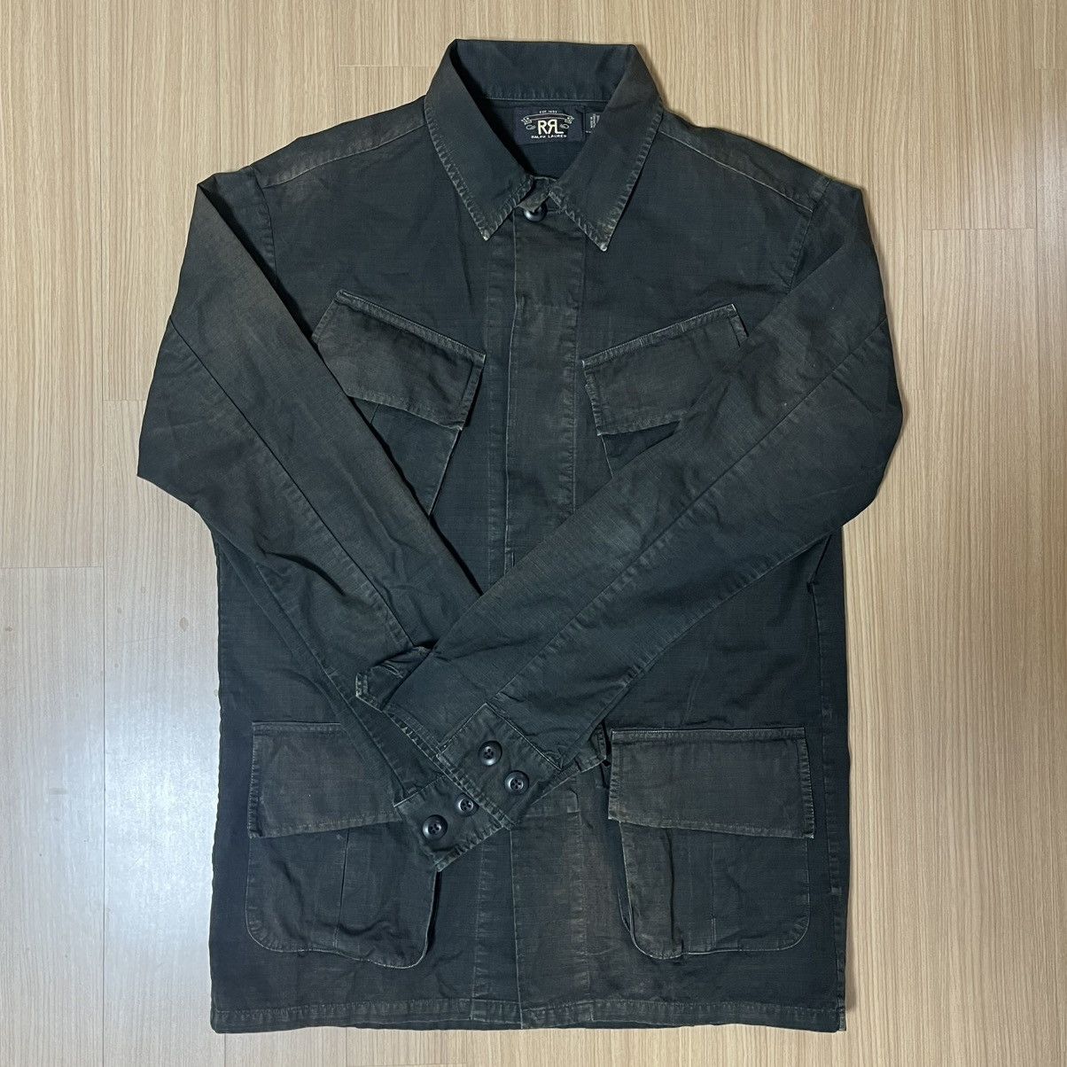 RRL Ralph Lauren RRL Garment-Dyed Black Ripstop Fatigue Size US S / EU 44-46 / 1 - 1 Thumbnail