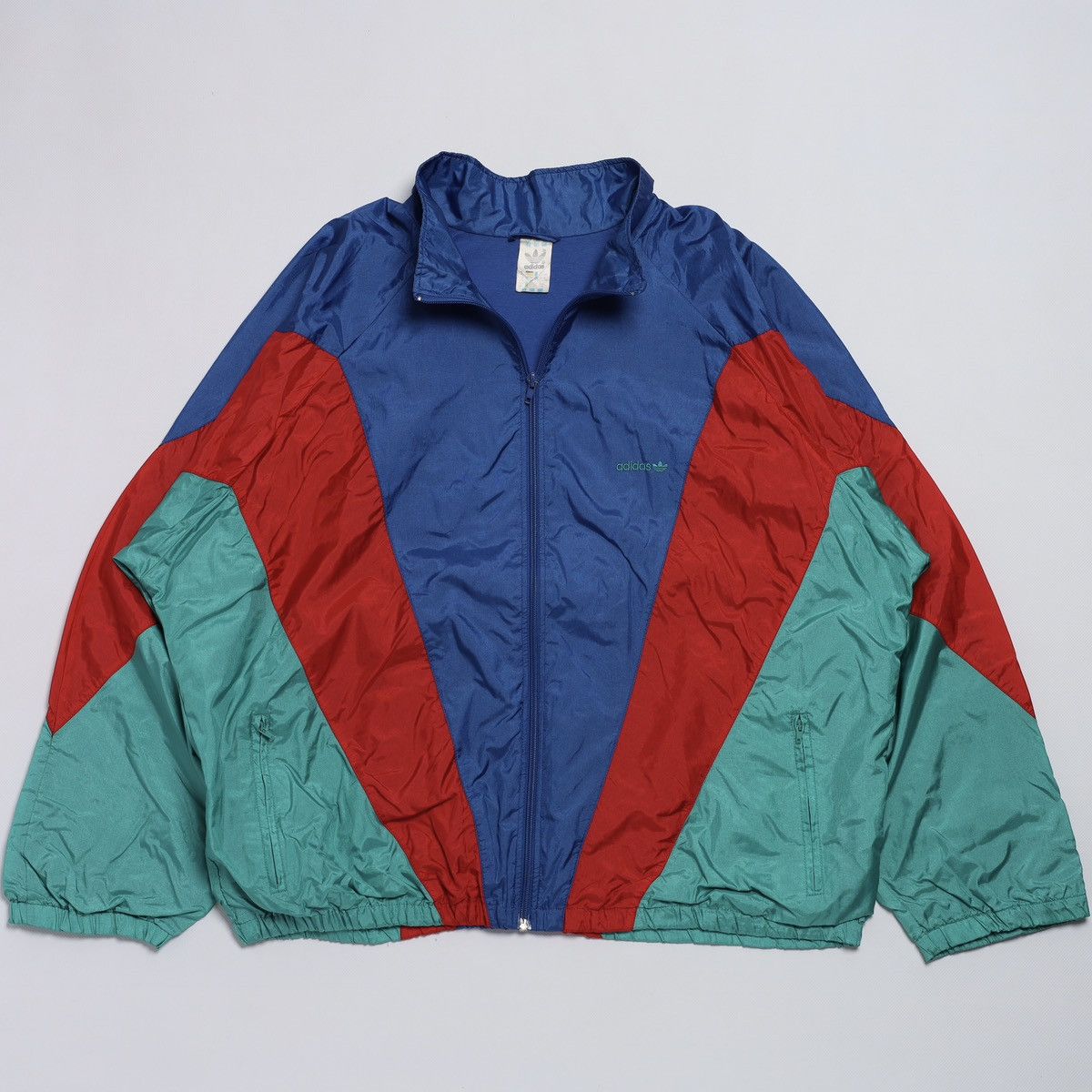 Adidas Vintage Adidas Zip Track Top Jacket Red Green Blue 90s Size US L / EU 52-54 / 3 - 1 Thumbnail