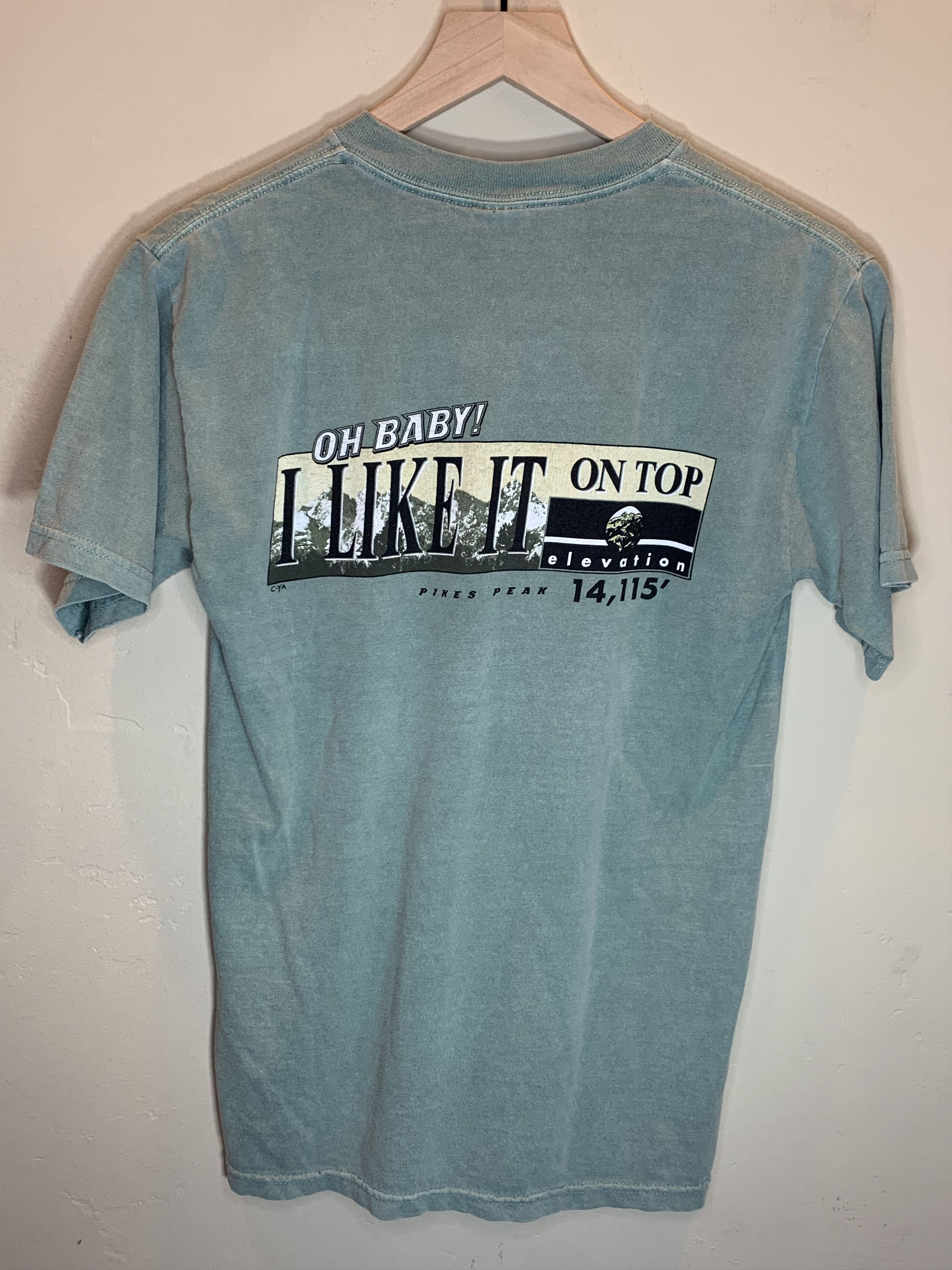 Vintage RARE* Vintage 90s I Like It On Top Pikes Peak Mountain Shirt Size US S / EU 44-46 / 1 - 1 Thumbnail