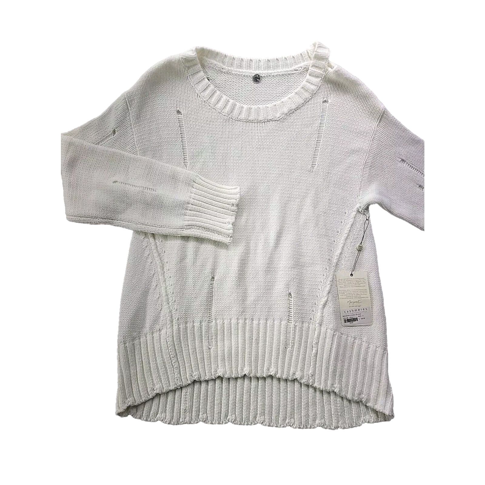 Cardigan Margret O'Leary Festival – Taille S, Blanc, Coton, Neuf Avec étiquette (valeur 180$)